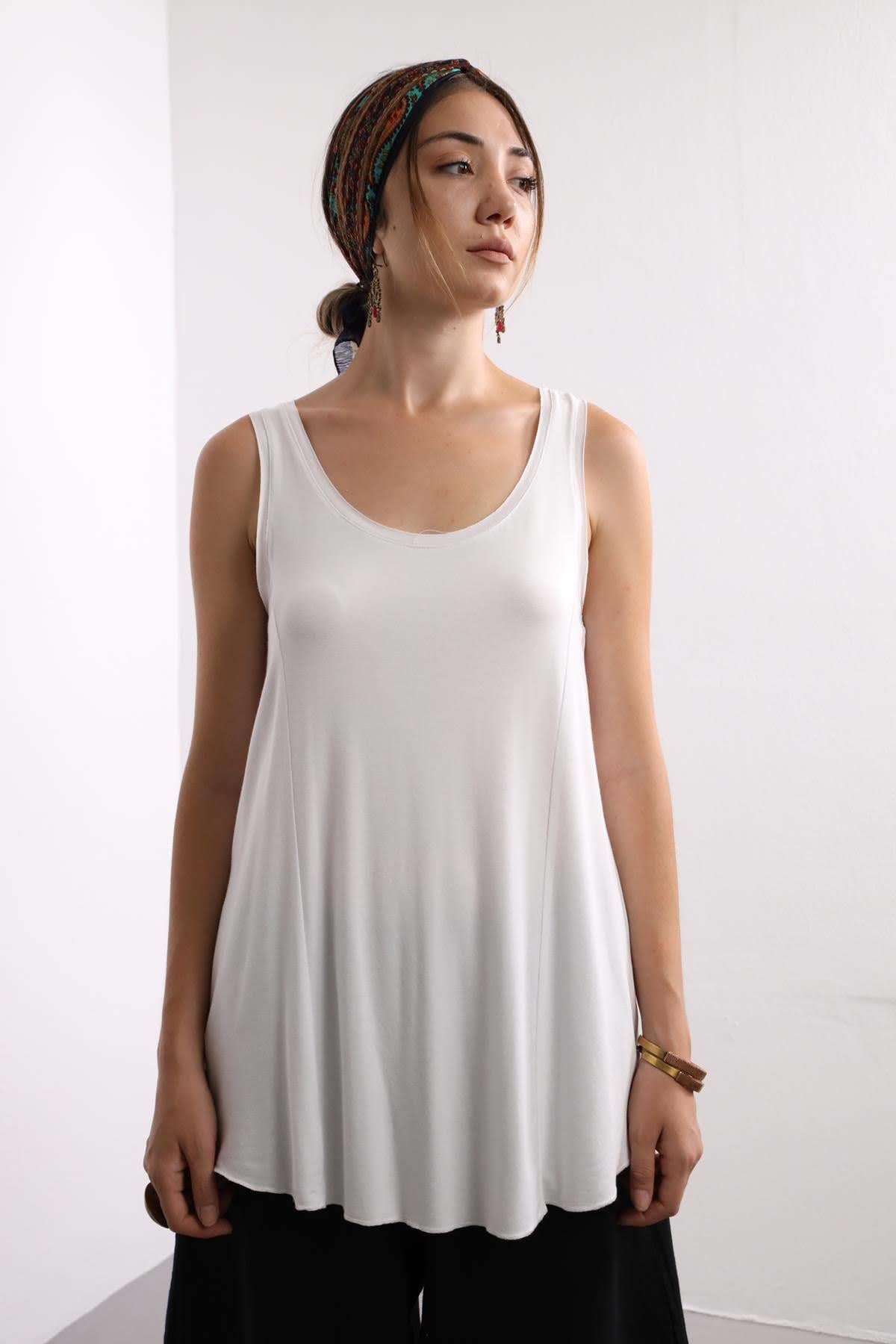 Beyaz Basic Atlet - Şaman Butik Beyaz Basic Atlet