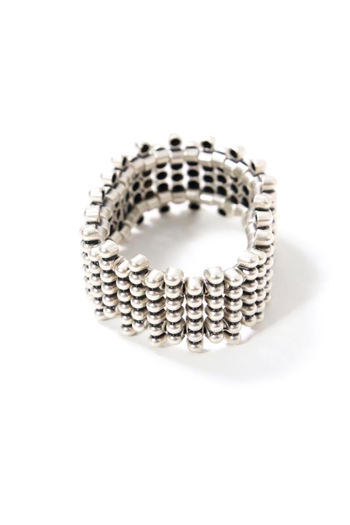 Gümüş Kaplama Kurşun Boncuklu Antik Tasarım Bileklik - Şaman Butik - Bohem Giyim ve Aksesuar | Kadın & Erkek Gümüş Kaplama Kurşun Boncuklu Antik Tasarım Bileklik