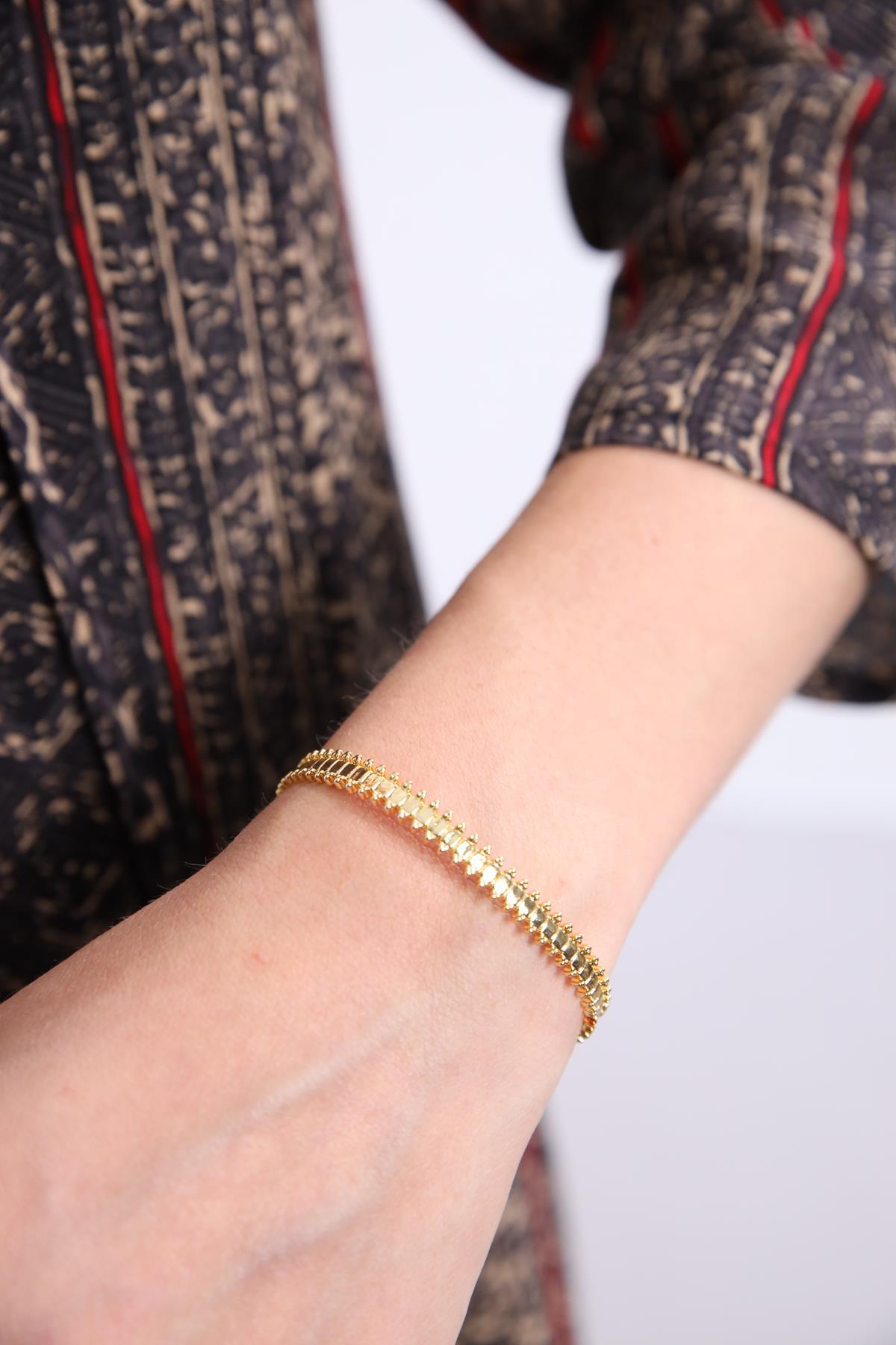 Gold Kelepçe Tasarım Bileklik - Şaman Butik Gold Kelepçe Tasarım Bileklik