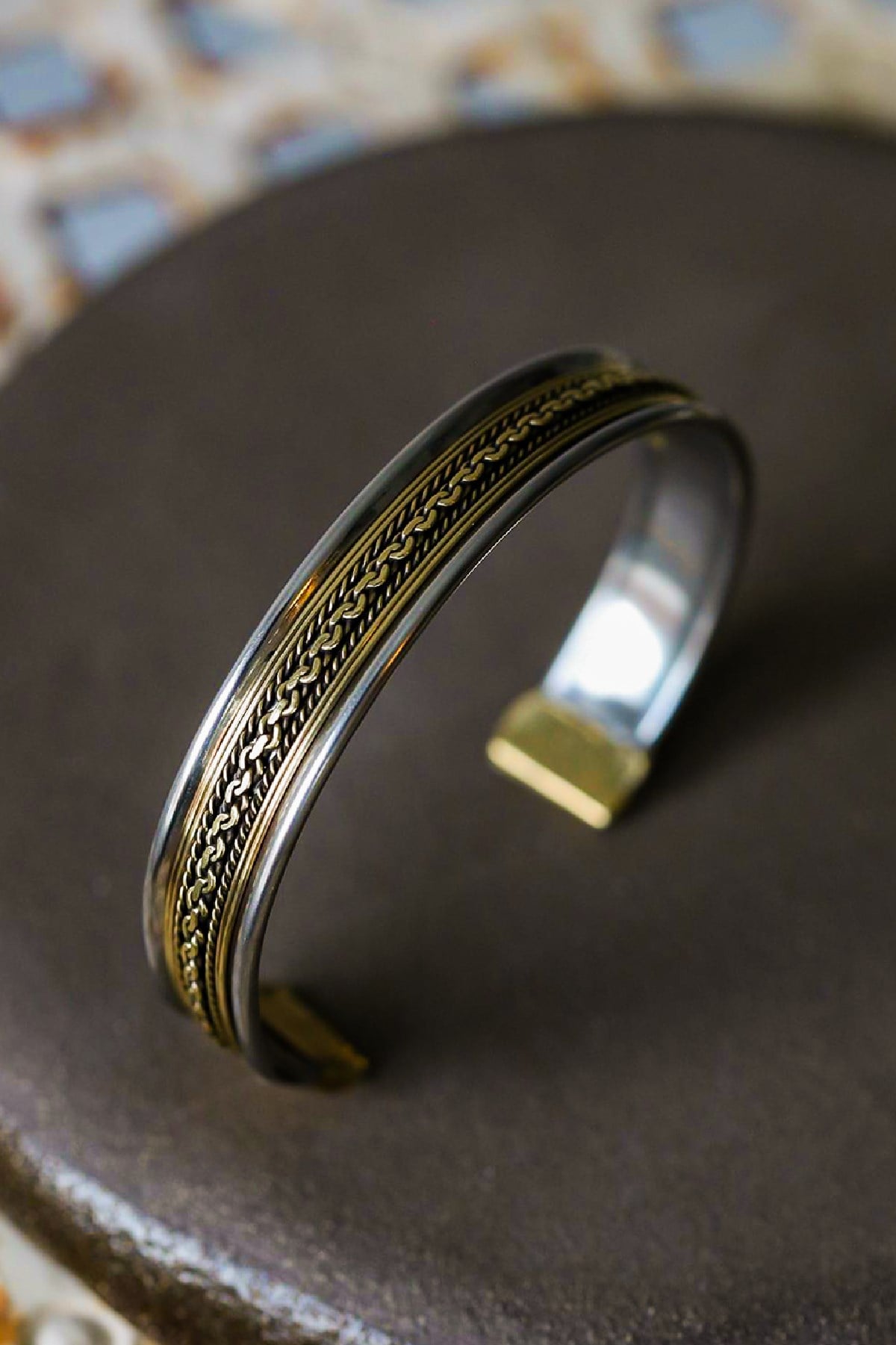 İşleme Detaylı Bronz Tasarım Bileklik - Şaman Butik İşleme Detaylı Bronz Tasarım Bileklik