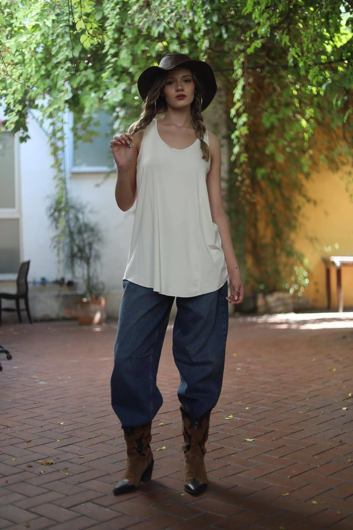 Cream Color Basic Tank Top
