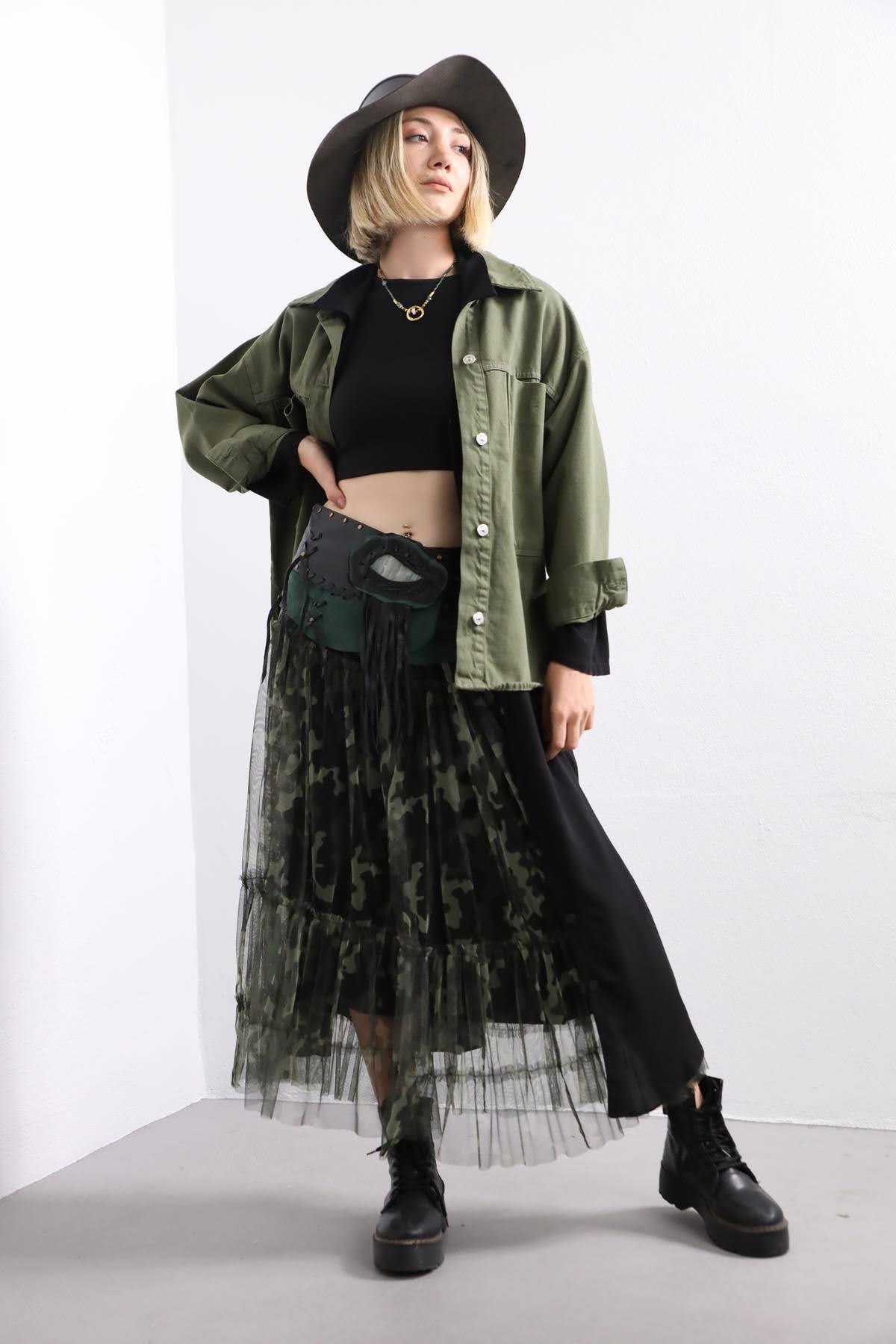 Khaki Oversize Jeans Jacket Khaki Oversize Jeans Jacket