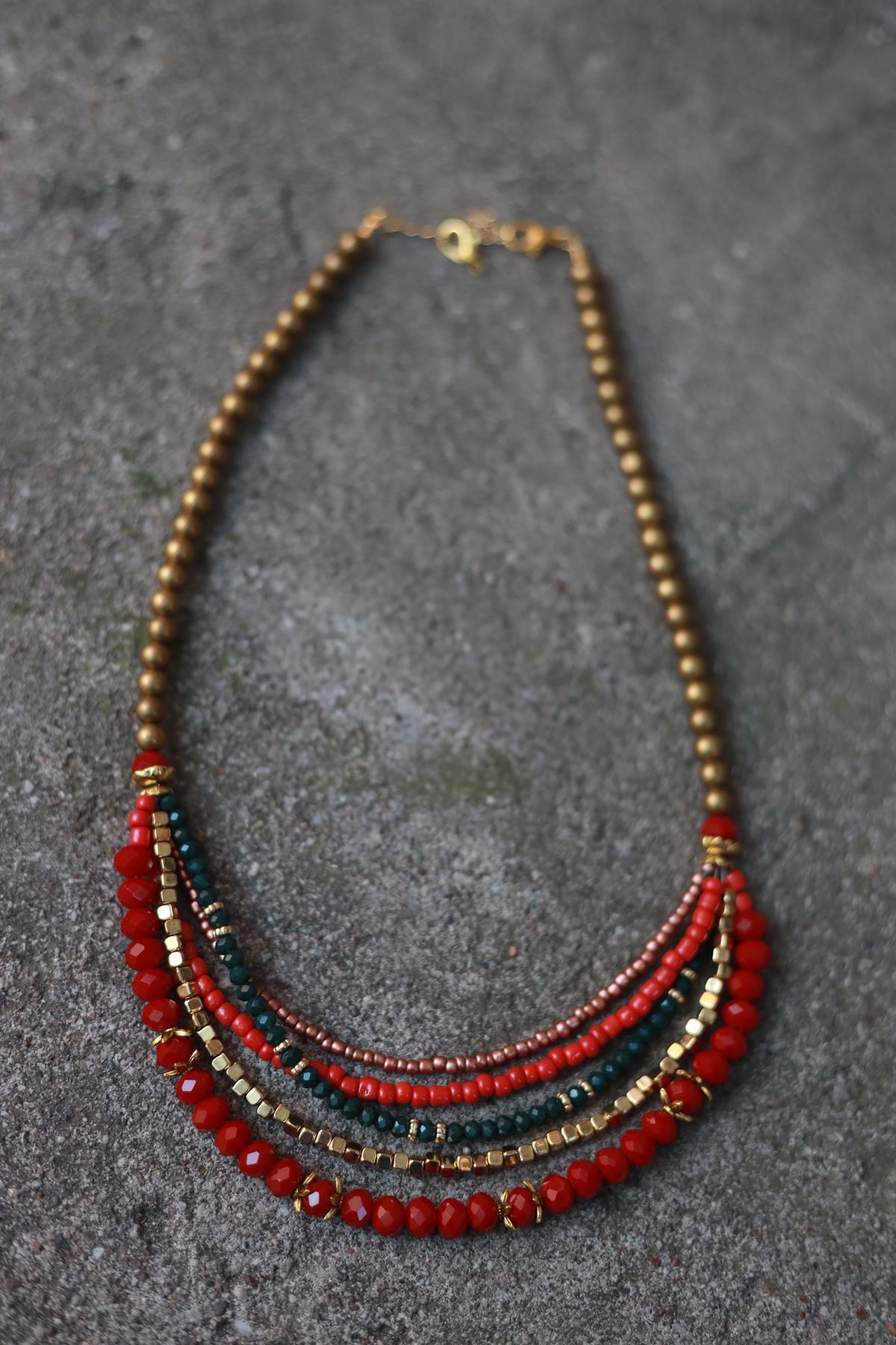 Burgundy Multiple Necklace