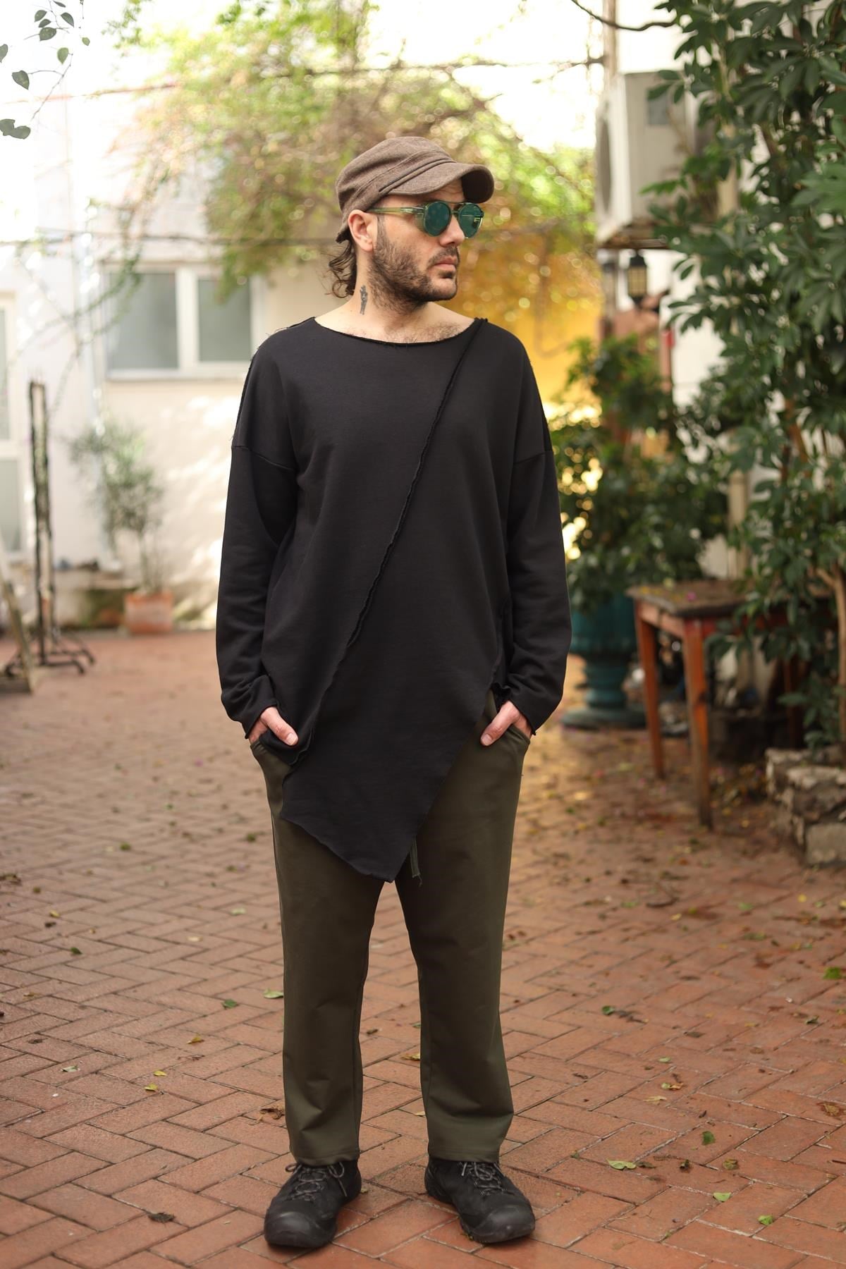 Haki Beli Lastikli Erkek Pantolon