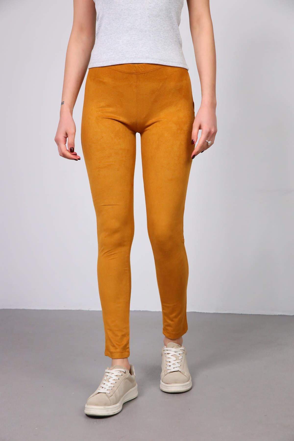 Hardal Rengi Nubuk Tayt - Şaman Butik Hardal Rengi Nubuk Tayt