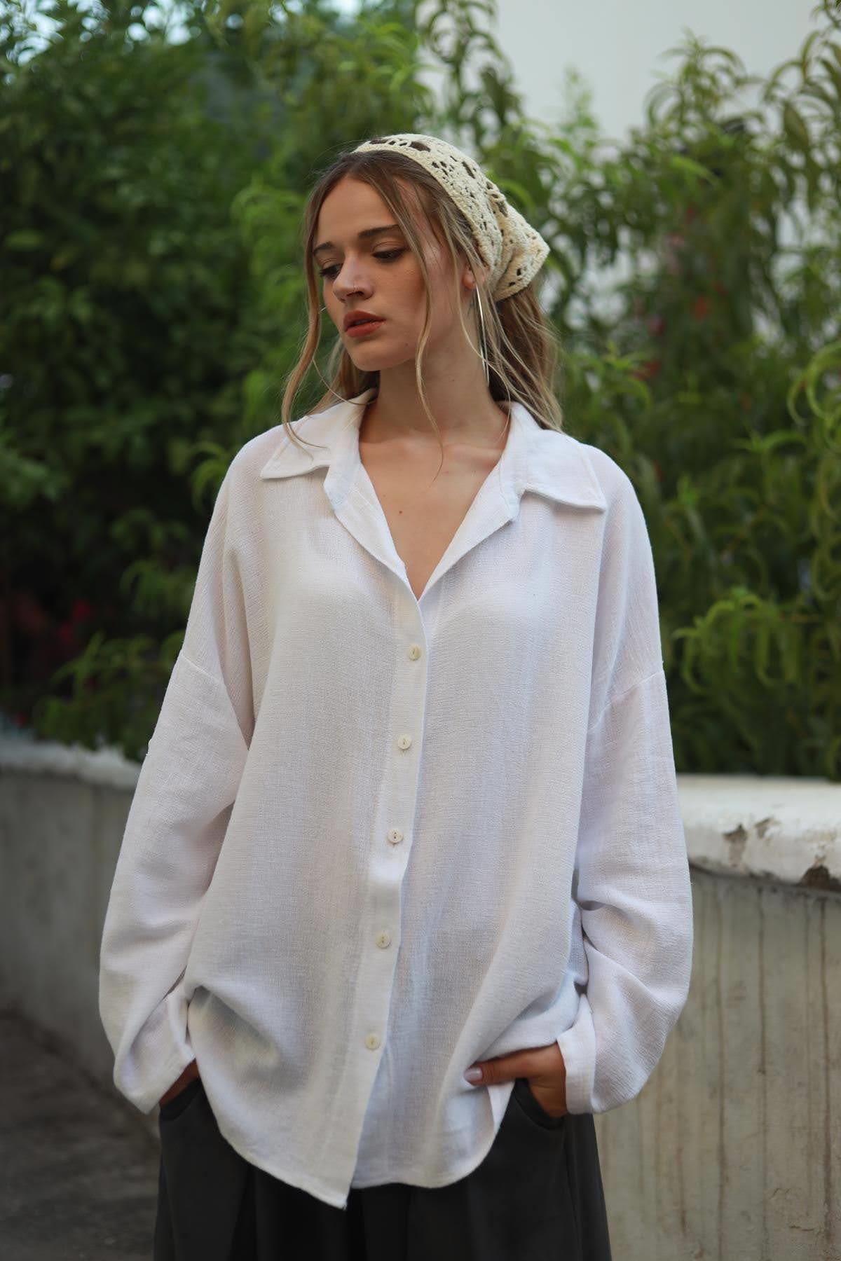 White Soft Linen Shirt
