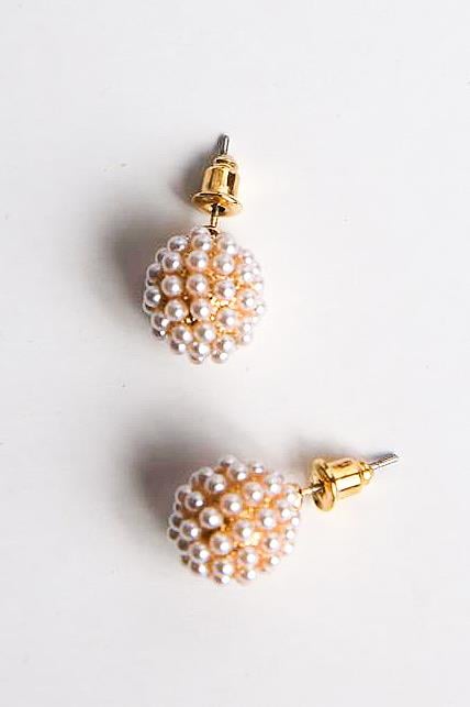  Altın Kaplama İnci Detaylı Küpe