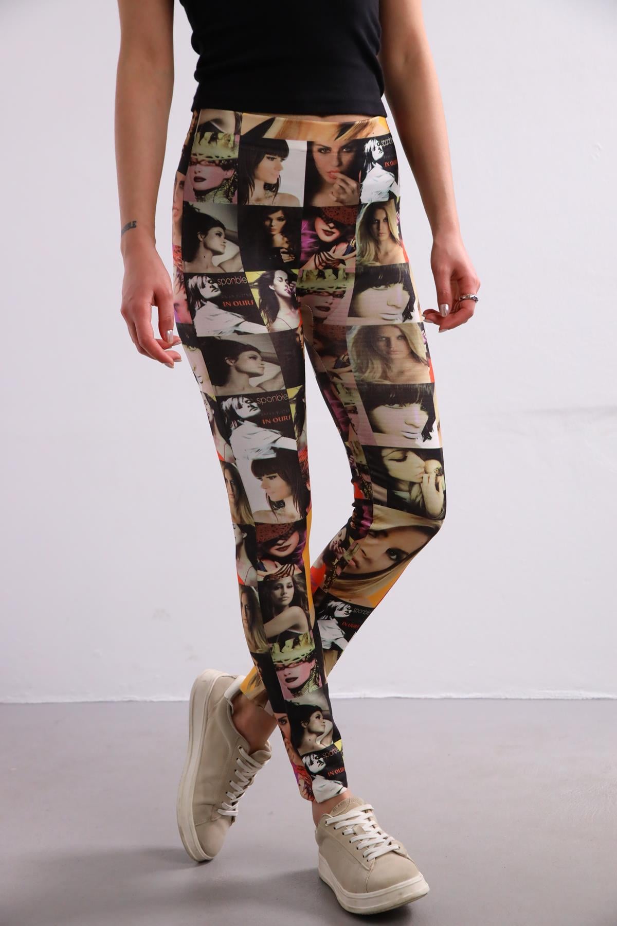 Renkli Desenli Tayt - Şaman Butik Renkli Desenli Tayt