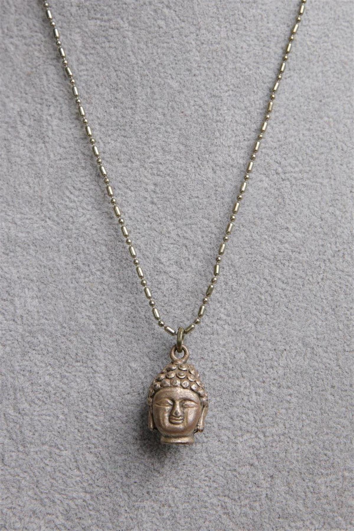  Buddha Detaylı Uzun Kolye