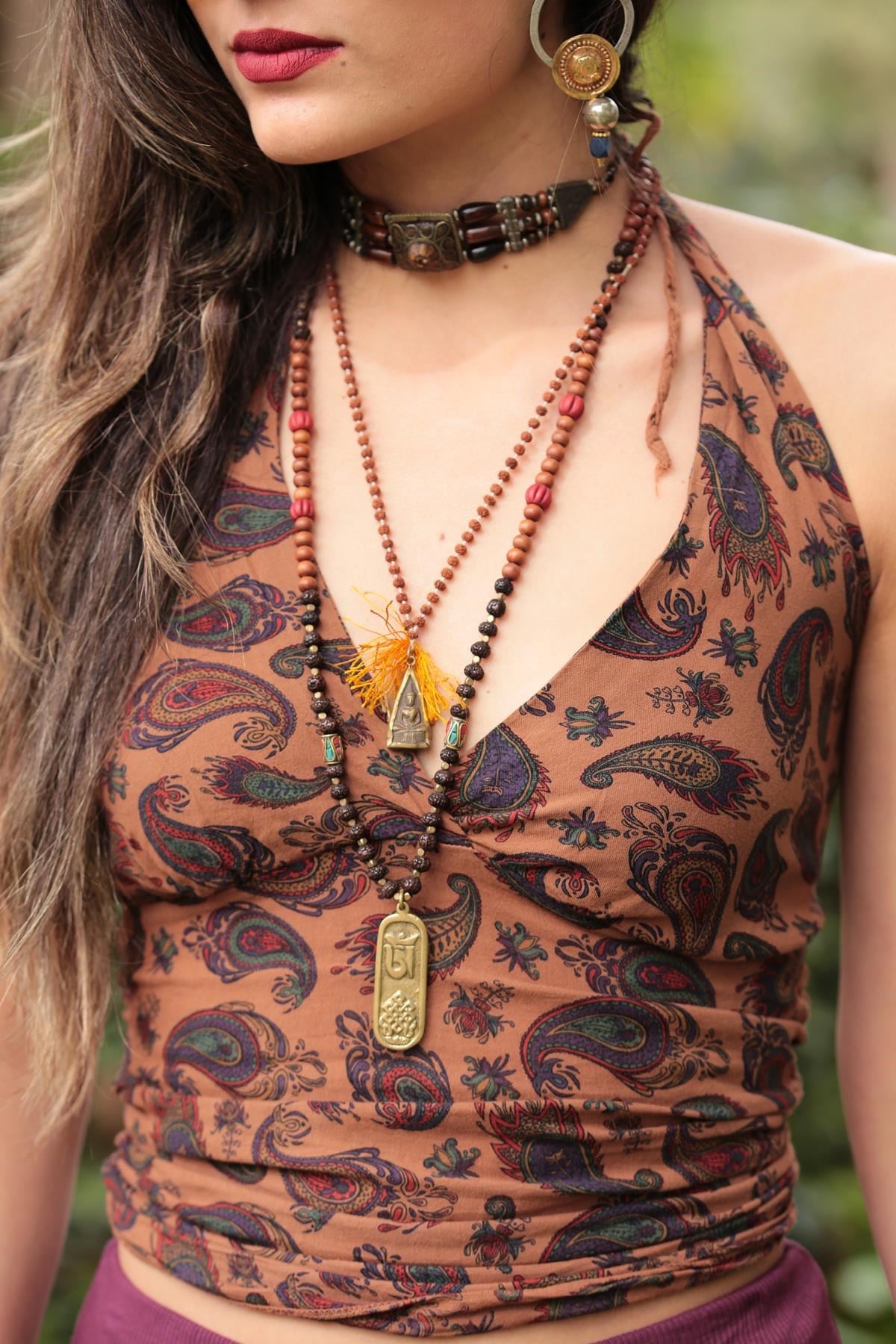 Rudraksha Ohm Tasarım Kolye - Şaman Butik Rudraksha Ohm Tasarım Kolye