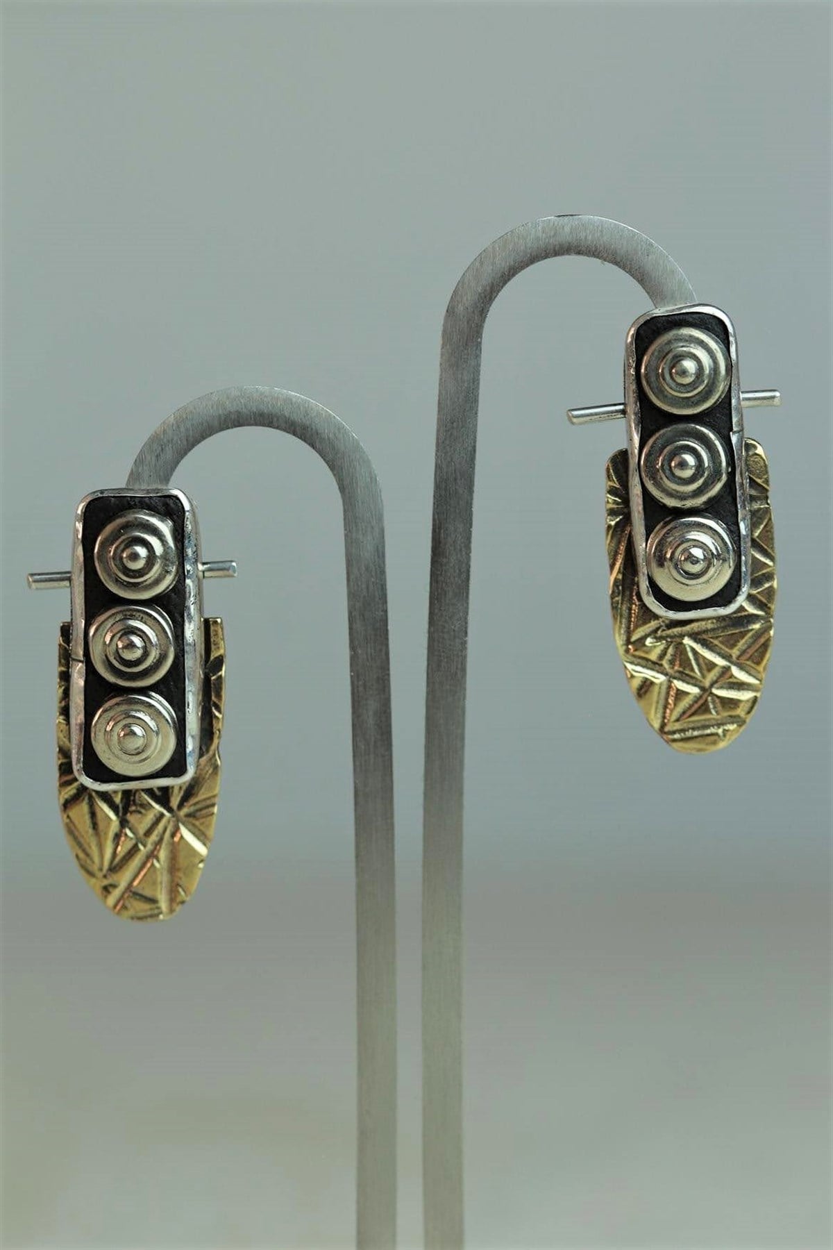Oval Desen Tasarım Küpe - Şaman Butik Oval Desen Tasarım Küpe
