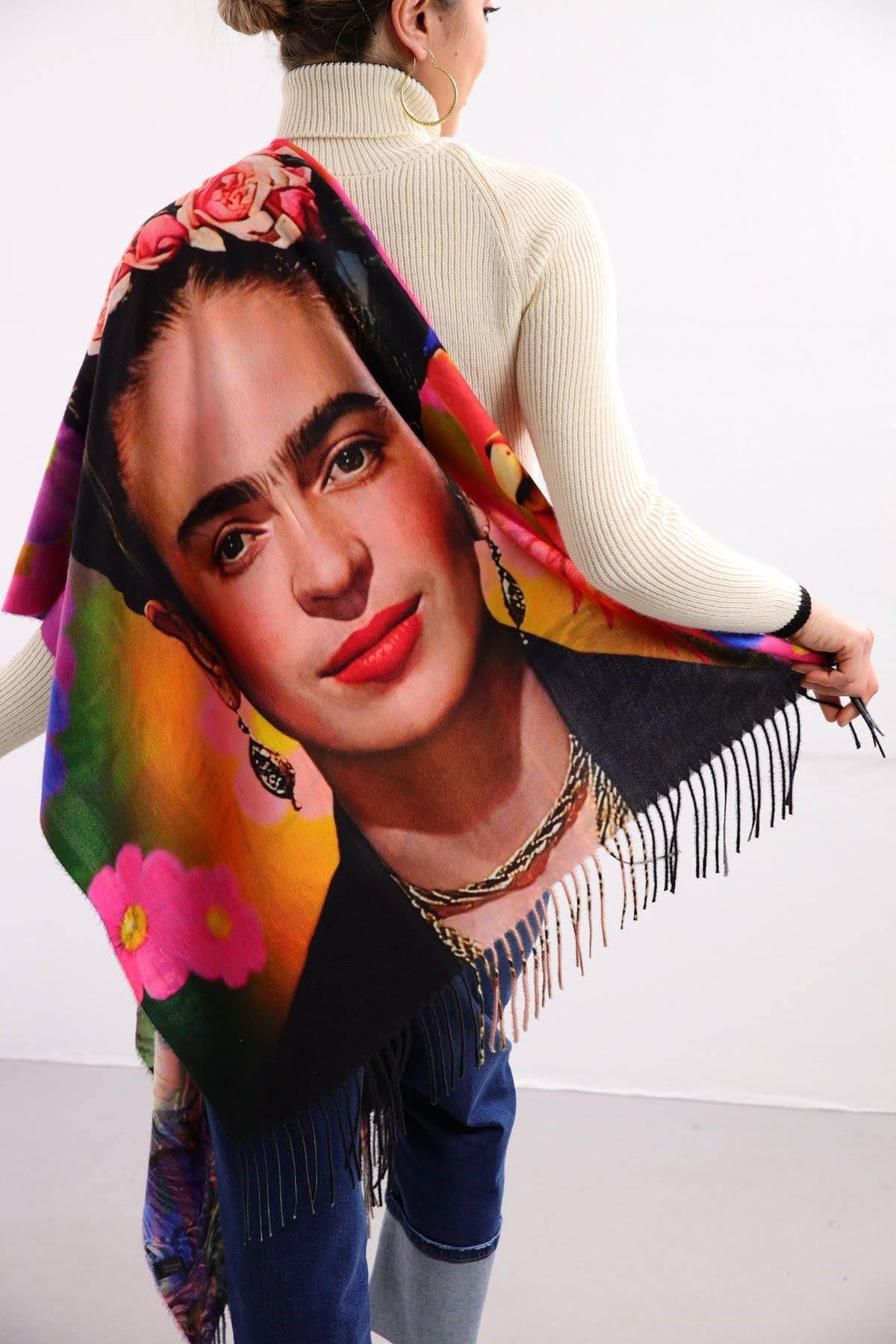 Frida Desen Saçaklı Şal - Şaman Butik Frida Desen Saçaklı Şal
