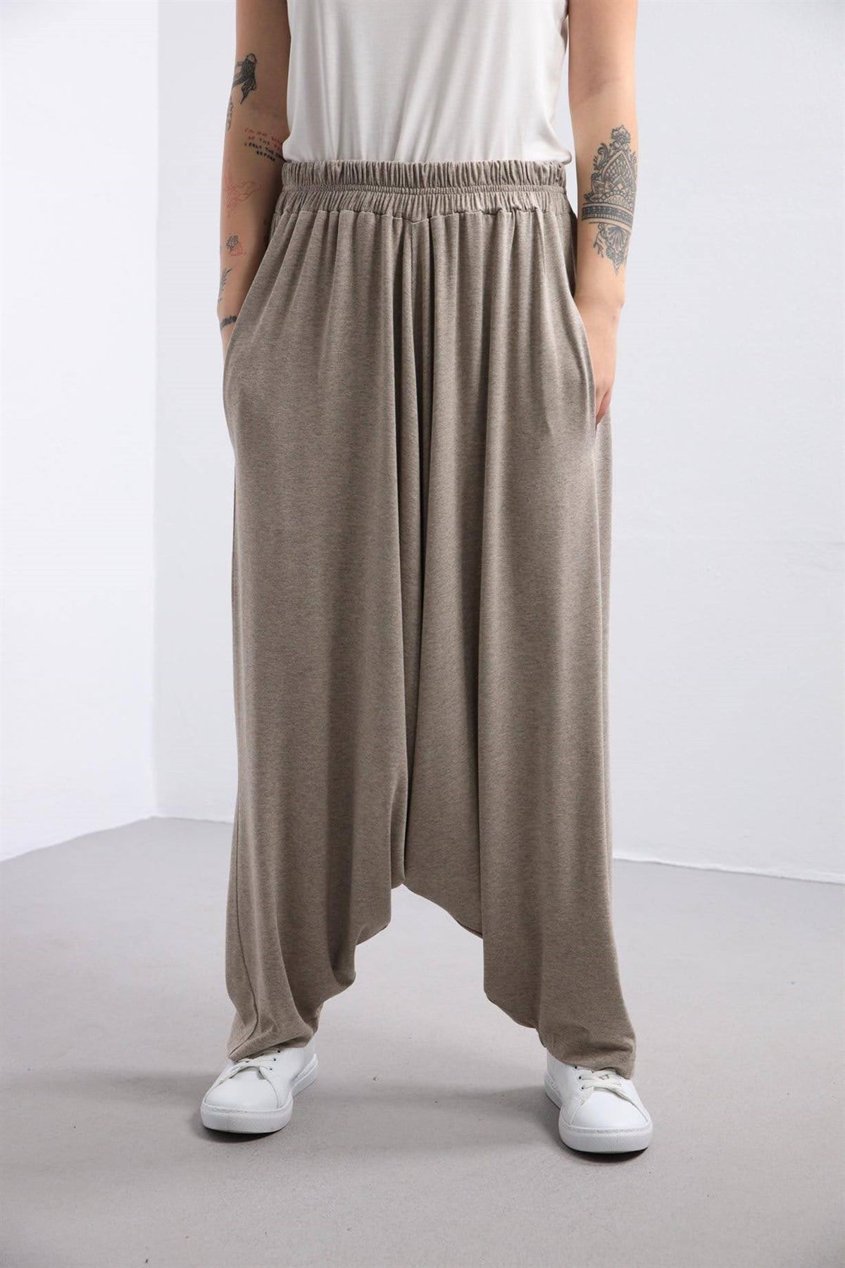 Vizon Triko Şalvar - Şaman Butik Vizon Triko Şalvar