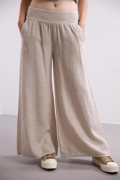 Krem Rengi Asena Pantolon - Şaman Butik - Bohem Giyim ve Aksesuar | Kadın & Erkek Krem Rengi Asena Pantolon