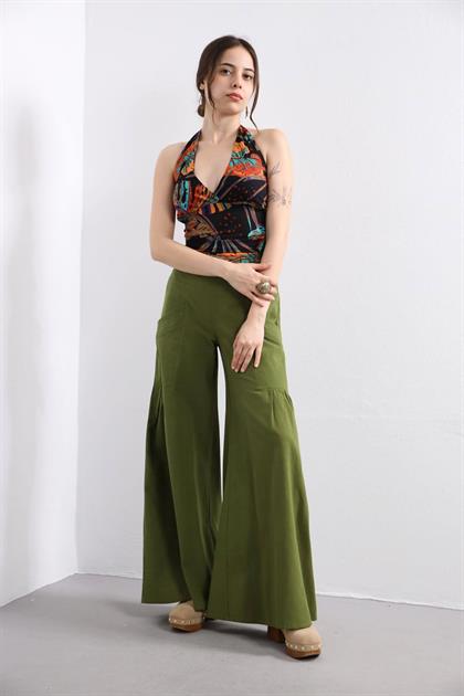 Yeşil Nora Pantolon - Şaman Butik - Bohem Giyim ve Aksesuar | Kadın & Erkek Yeşil Nora Pantolon