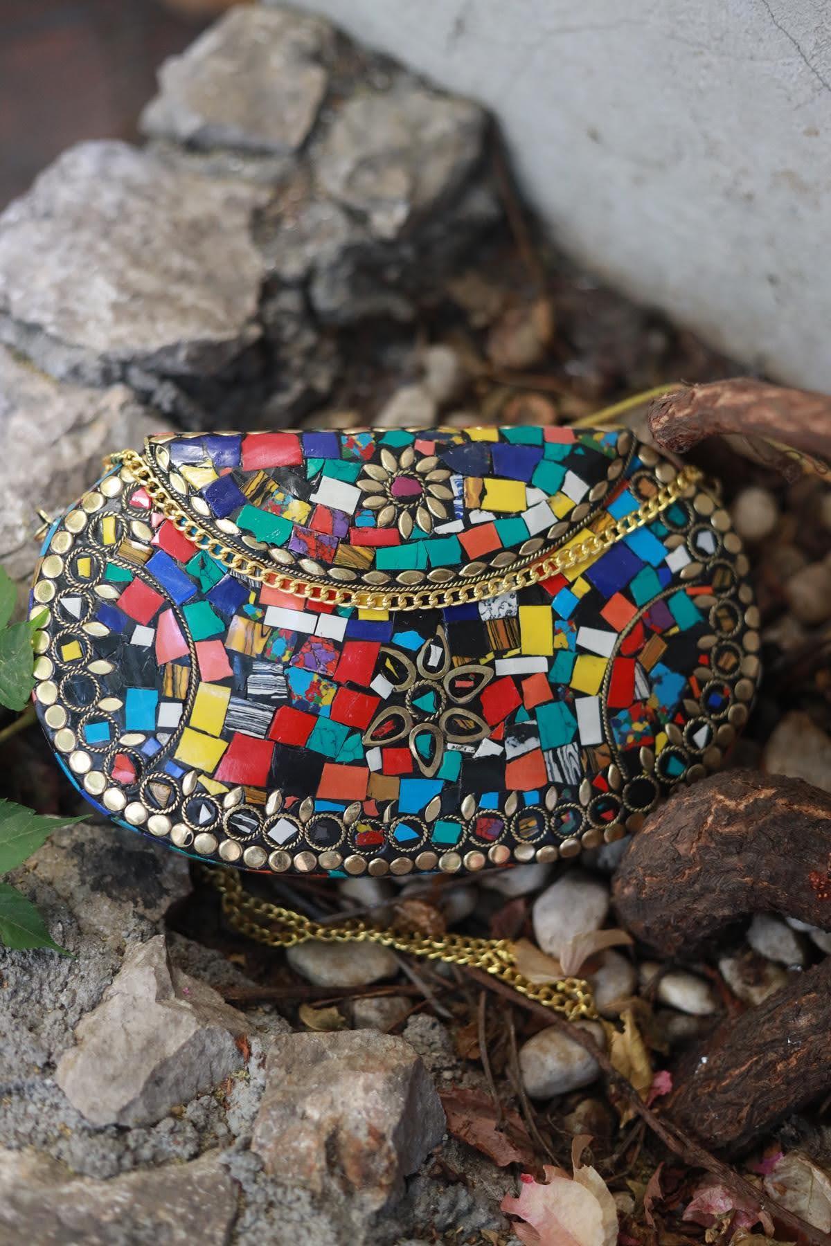 Colorful Mosaic Stones Special Design Bag