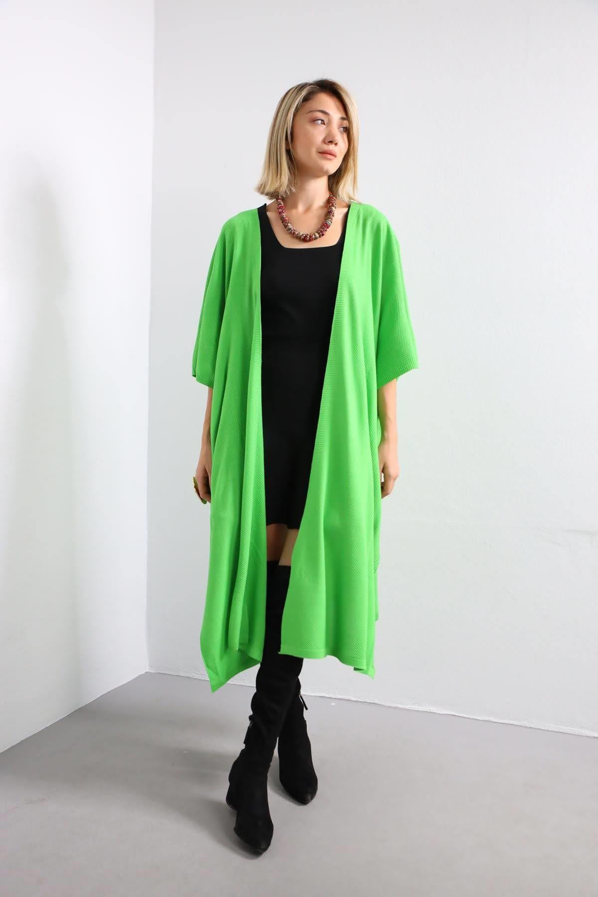 Green Side Slit Cardigan Green Side Slit Cardigan
