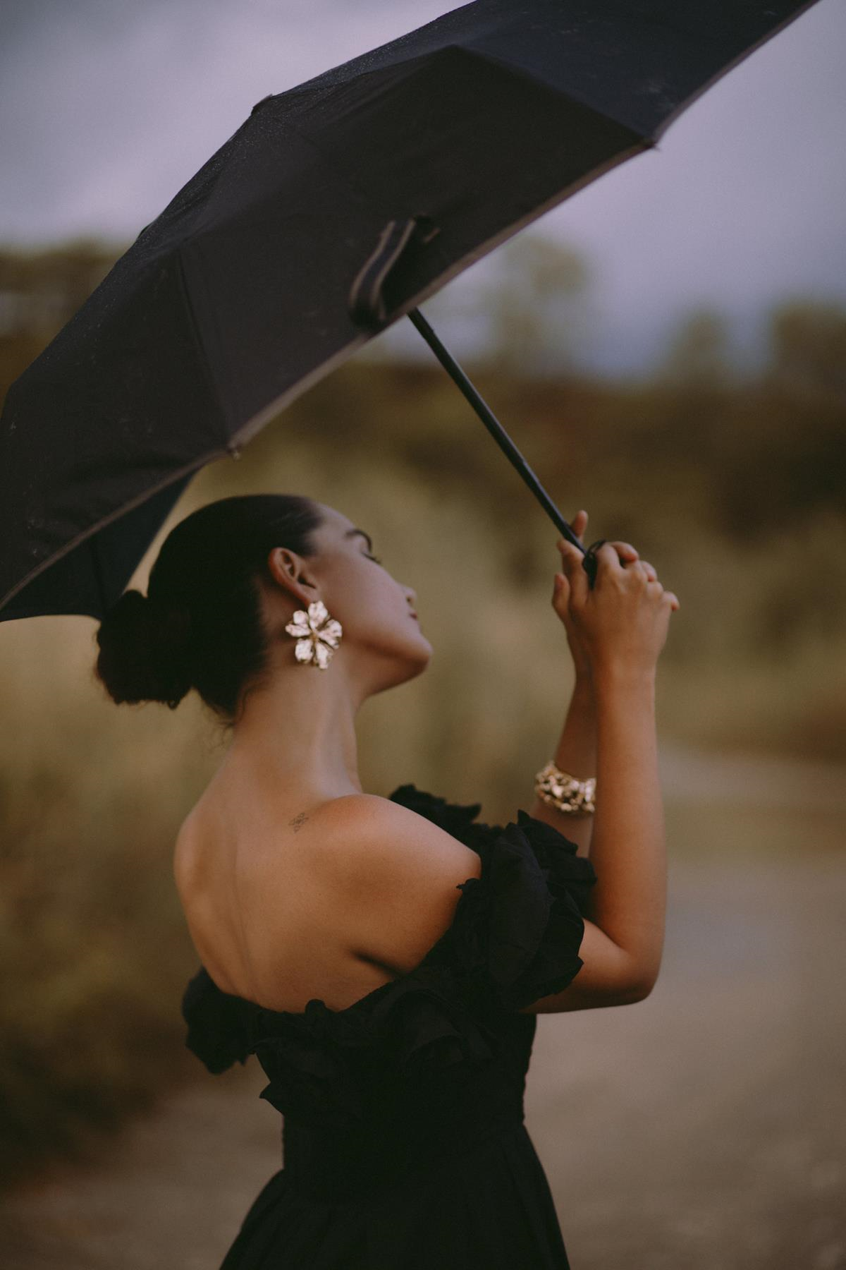 Black Rose Detailed Strappy Dress