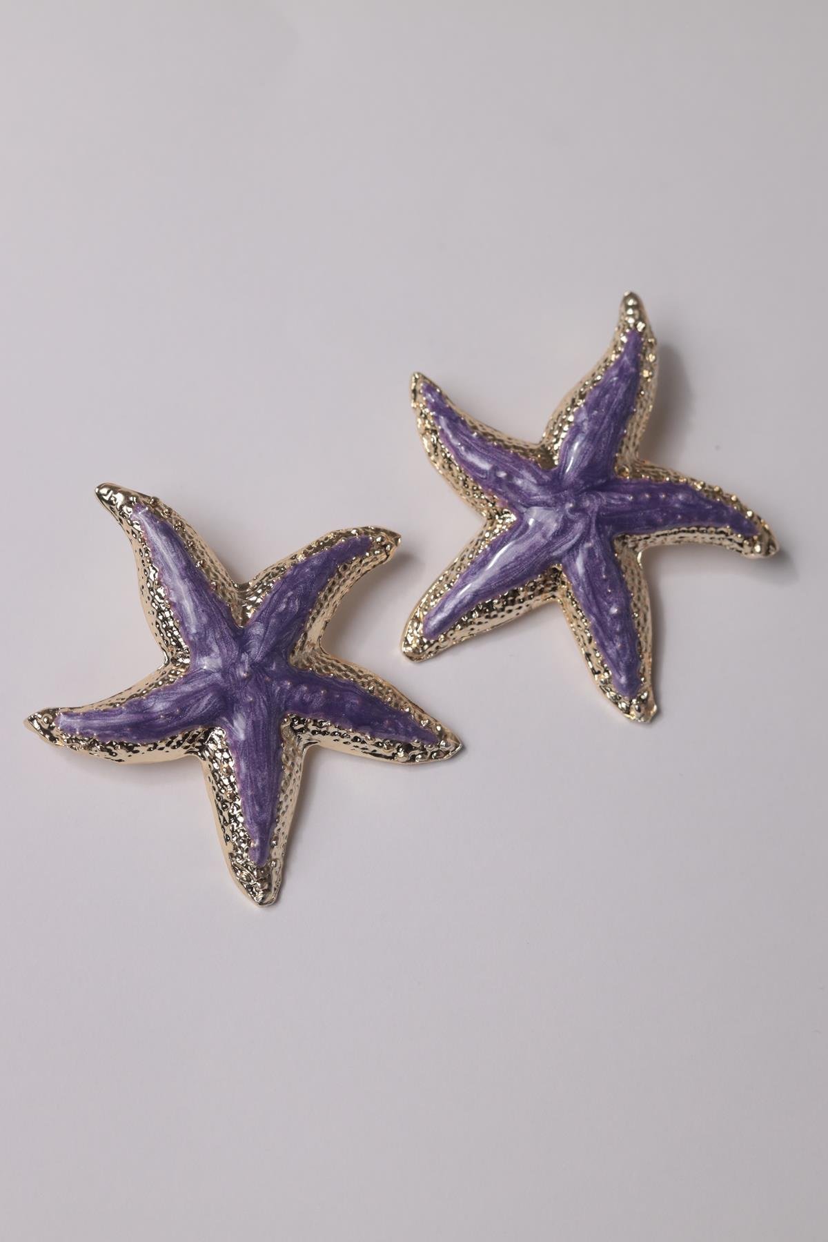 Mineli Deniz Yıldızı Küpe