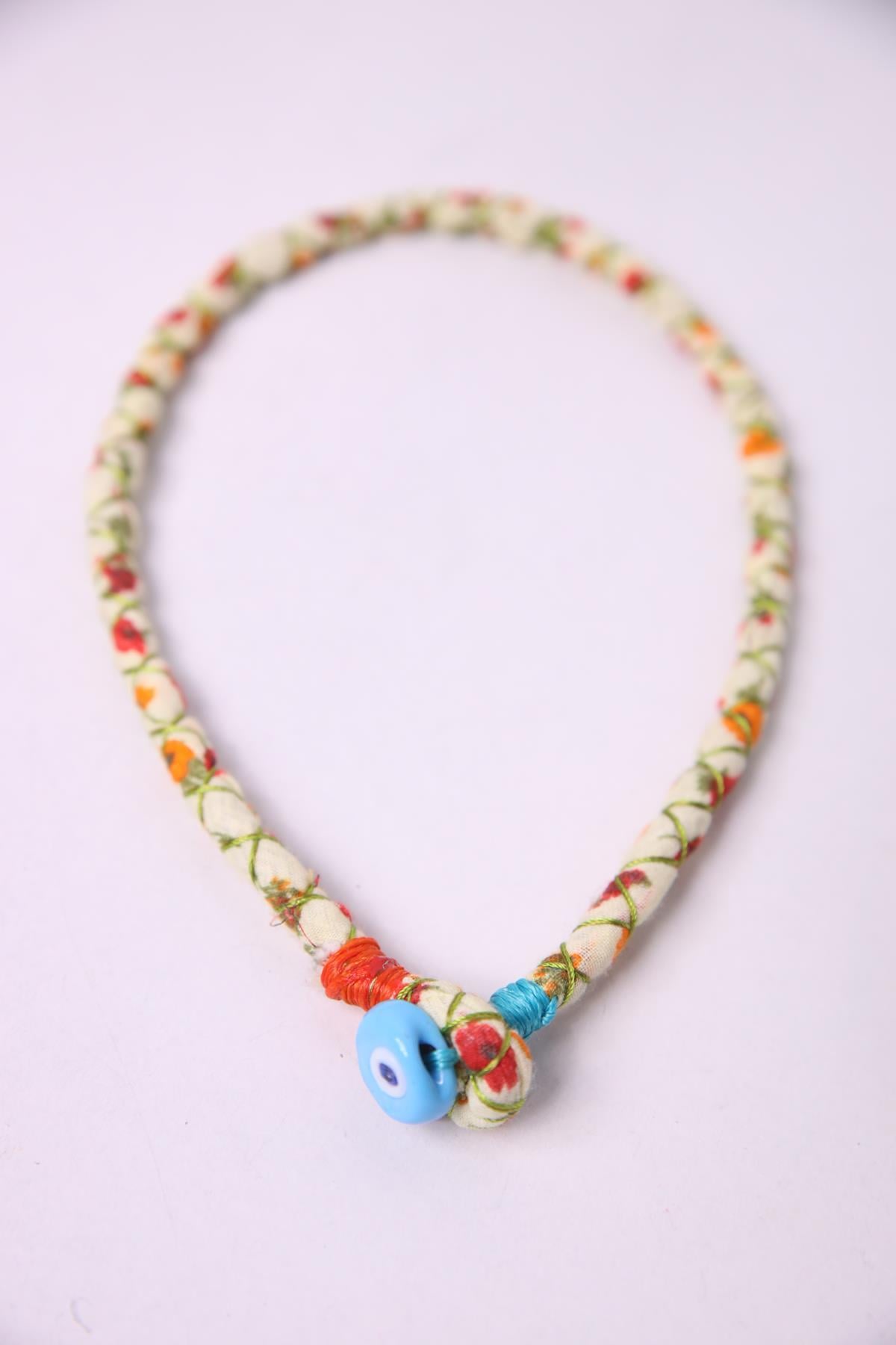 Renkli Nazar Boncuğu Detaylı Tasarım Kolye