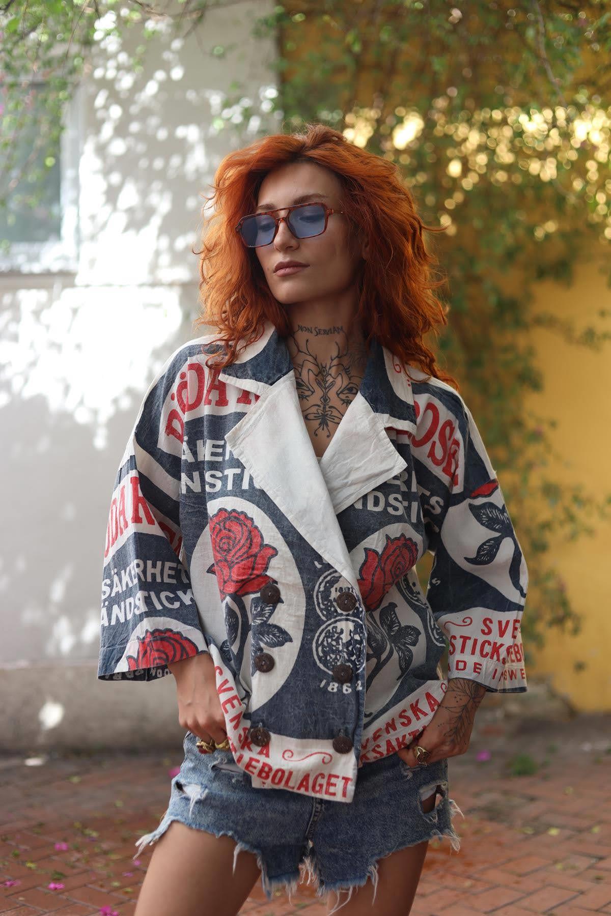 Ecru Patterned Button Detailed Shirt