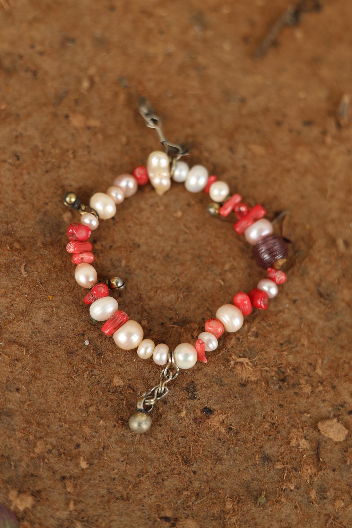 Agate Detailed Pearl Bracelet