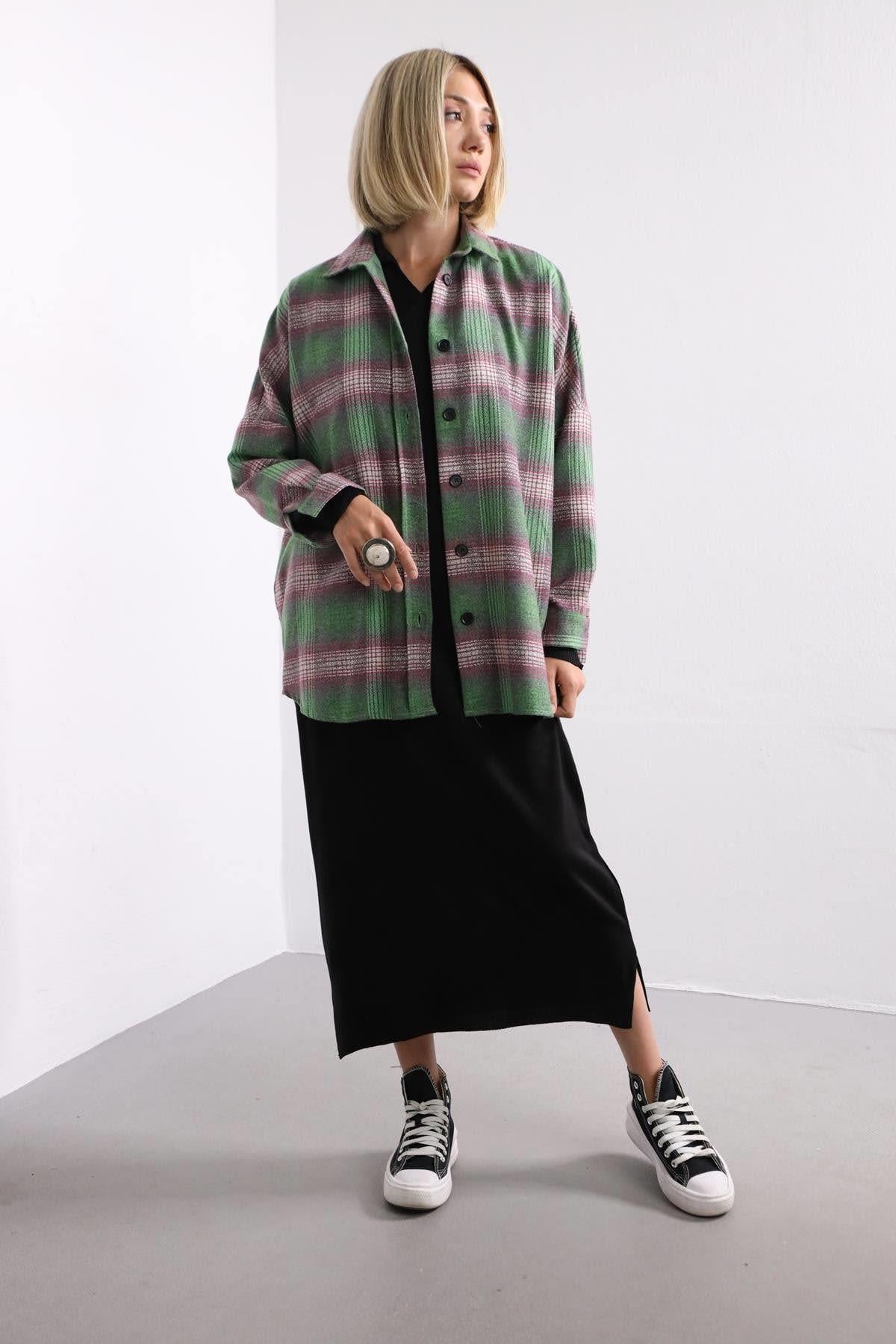 Yeşil Oduncu Gömlek - Şaman Butik Yeşil Oduncu Gömlek