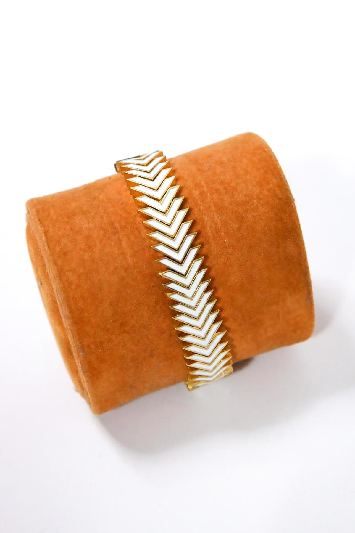 Siyap İpli Beyaz Detaylı Bronz Bileklik - Şaman Butik Siyah İpli Beyaz Detaylı Bronz Bileklik