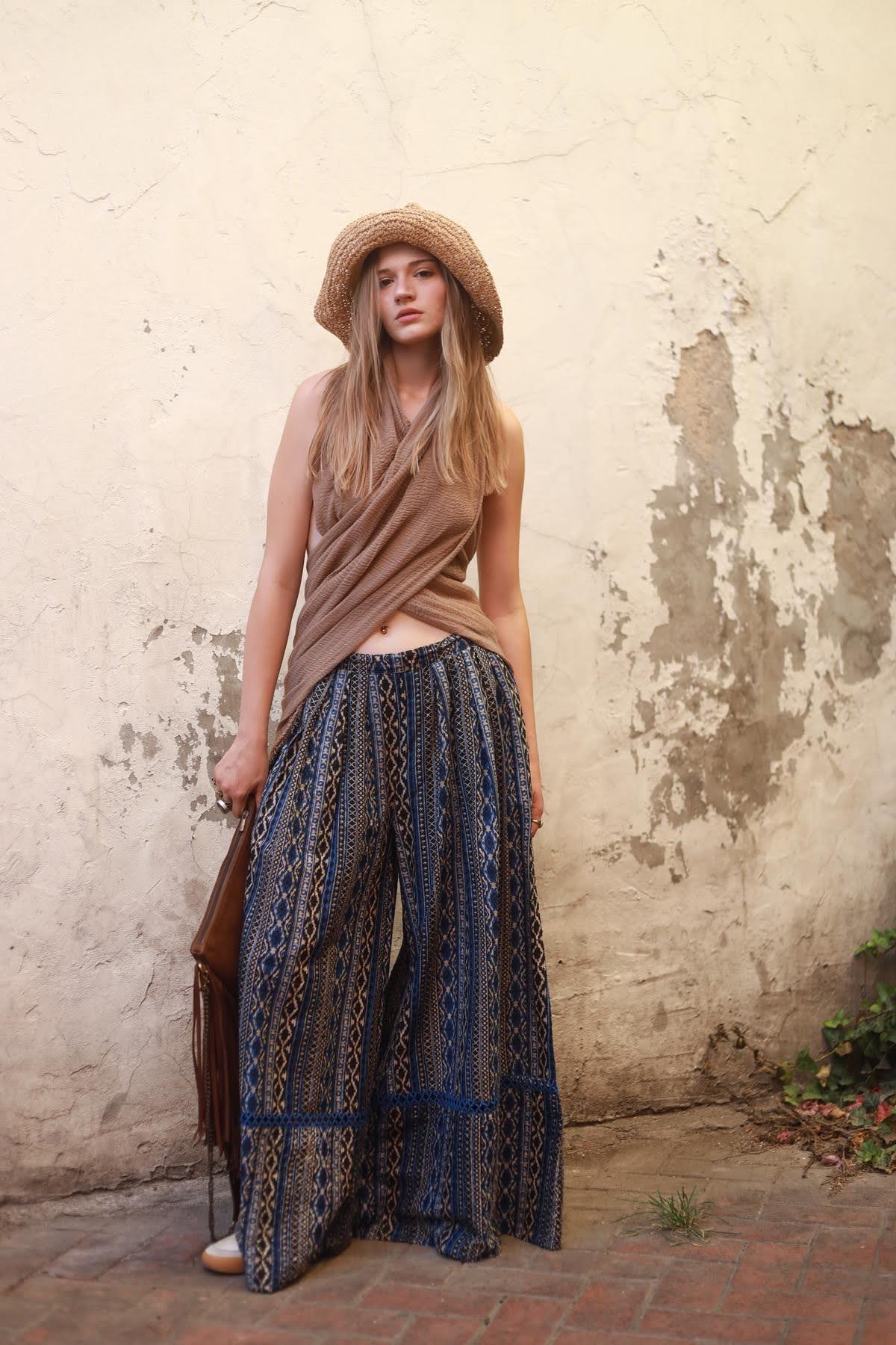 Lacivert Desenli File Detaylı Otantik Pantolon