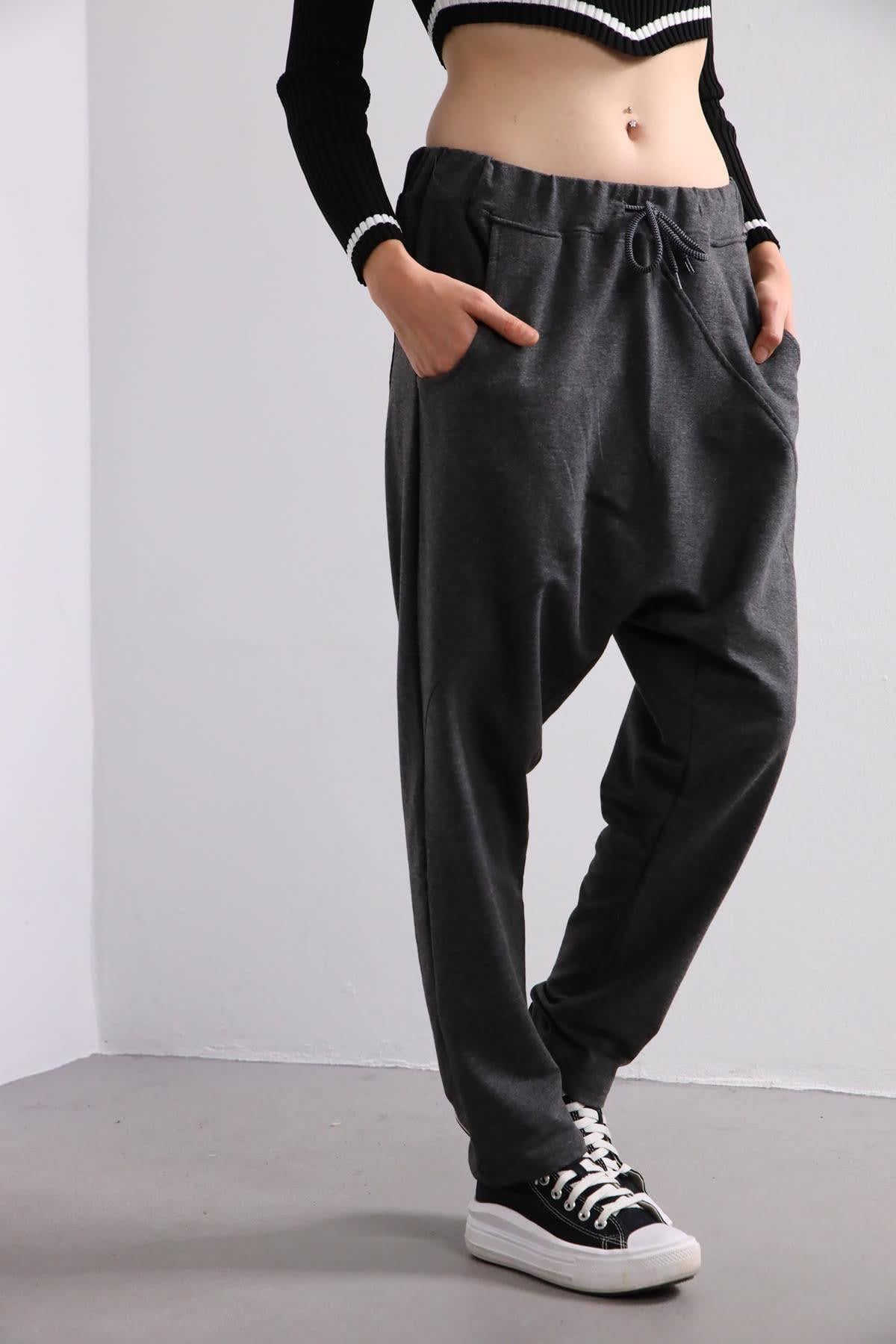 Antrasit Önü Dikişli Pantolon - Şaman Butik Antrasit Önü Dikişli Pantolon