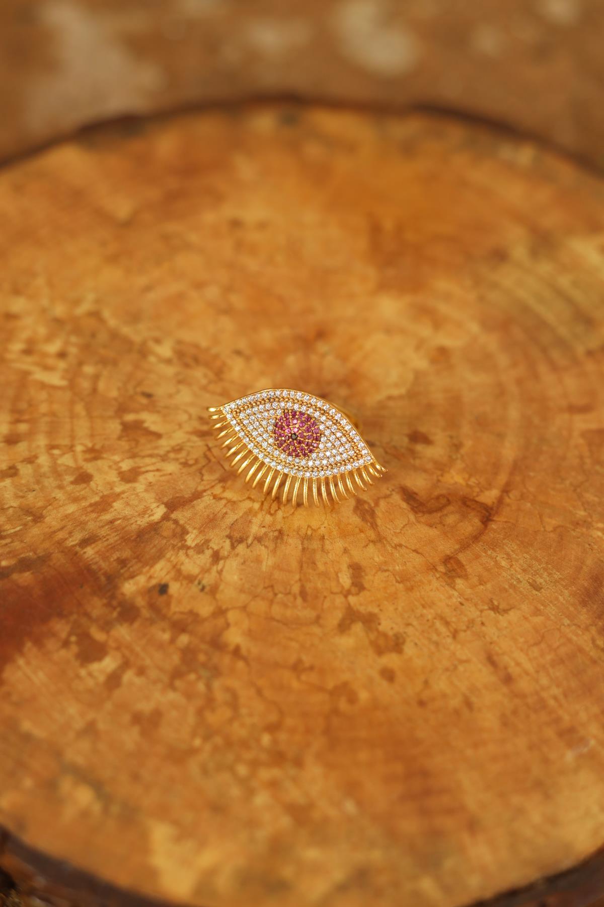 Zircon Stone Eye Ring