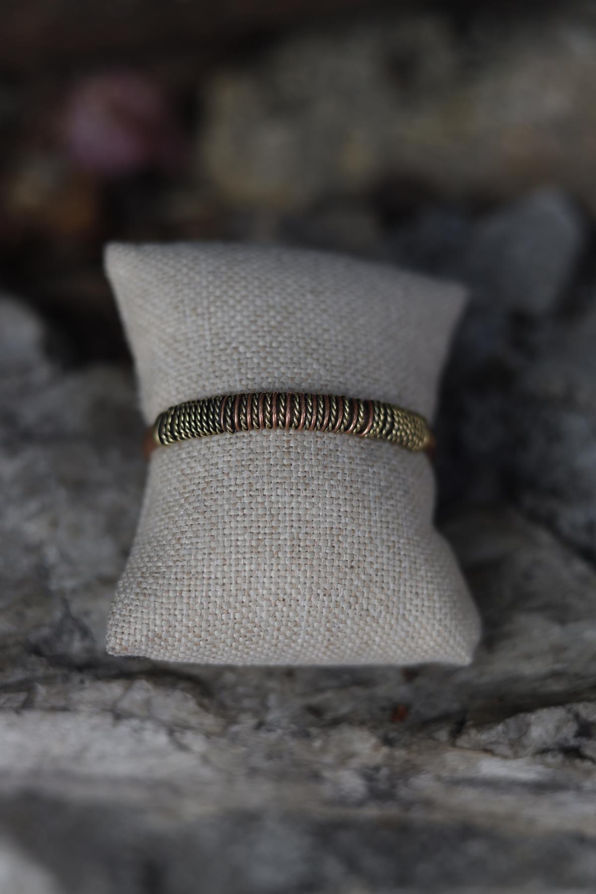 Bronze and Copper Design Bracelet