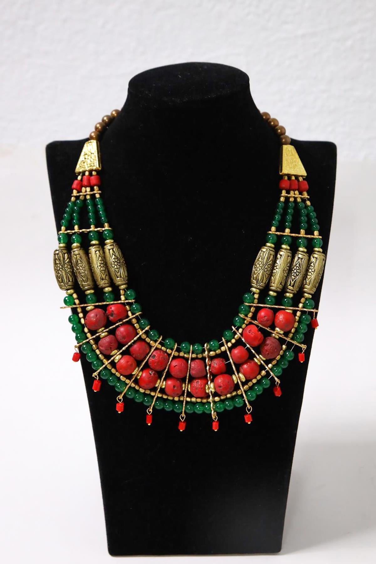 Otantik Çok Renkli Kolye - Şaman Butik Otantik Çok Renkli Kolye