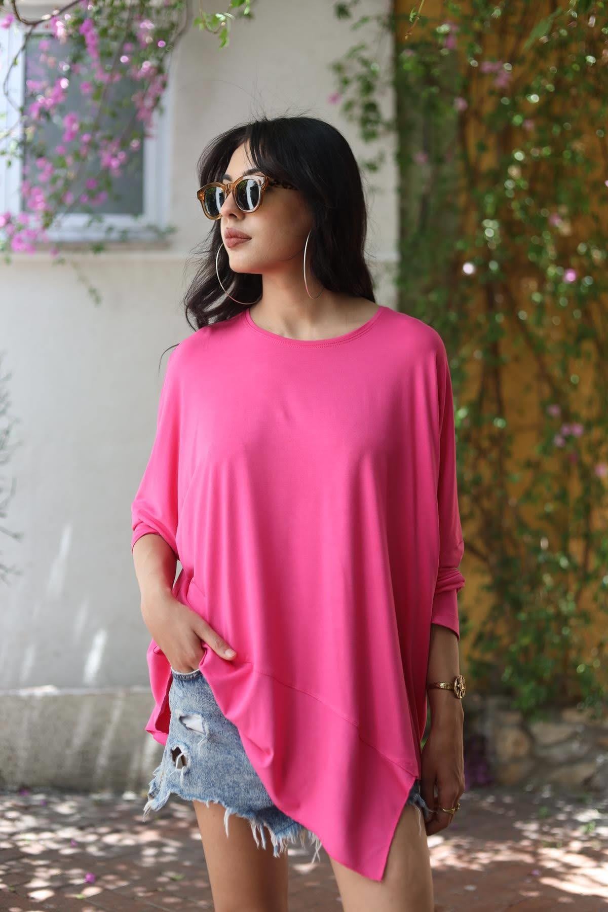 Pembe Altı Parçalı Bluz