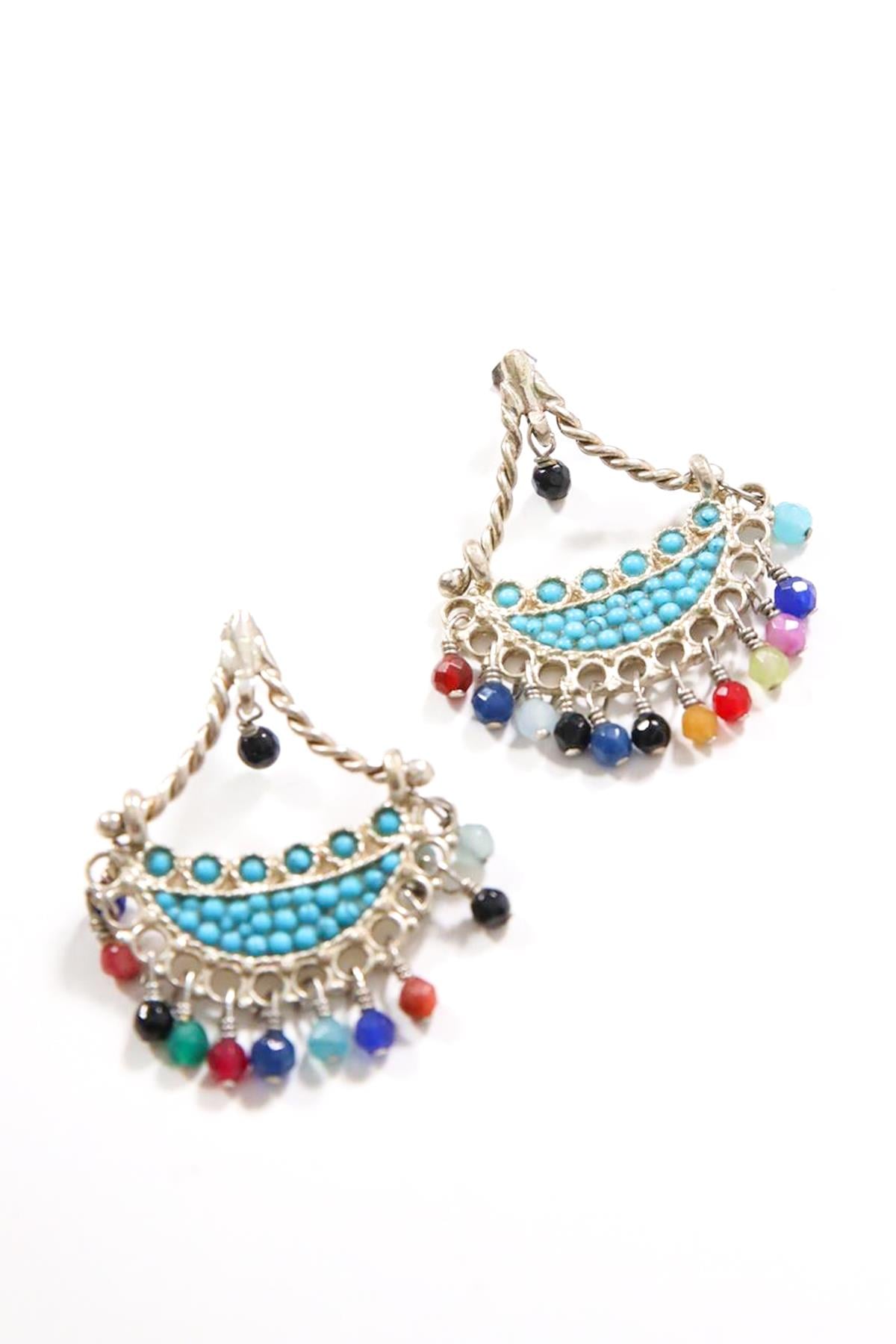 Renkli Sallantılı Küpe - Şaman Butik Renkli Sallantılı Küpe