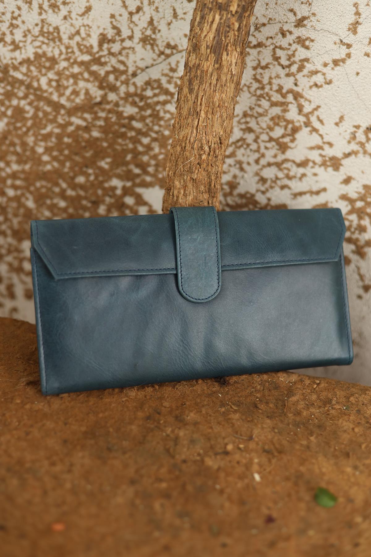 Petrol Blue Leather Wallet