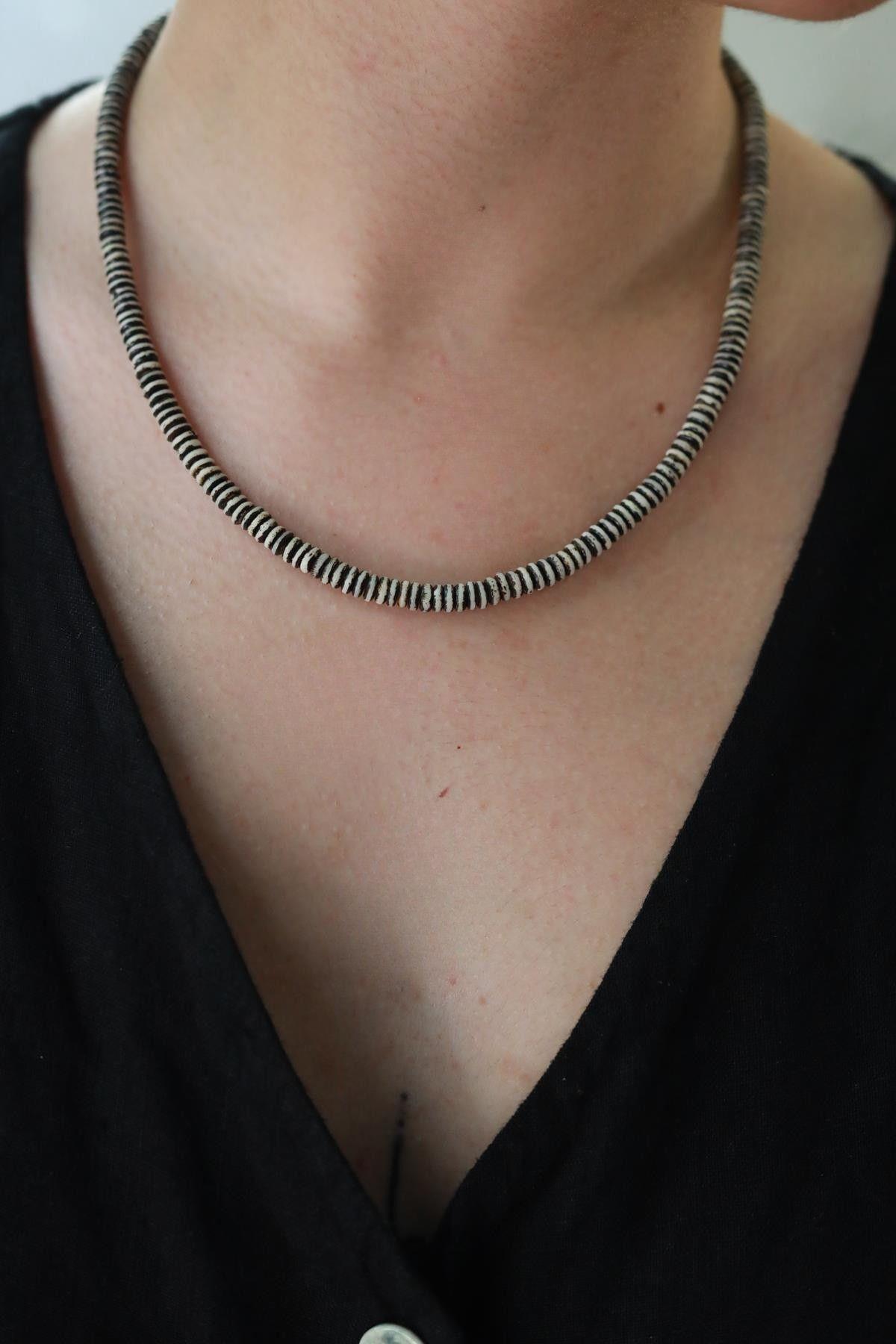 Ahşap Boncuk Ayarlanabilir Kolye