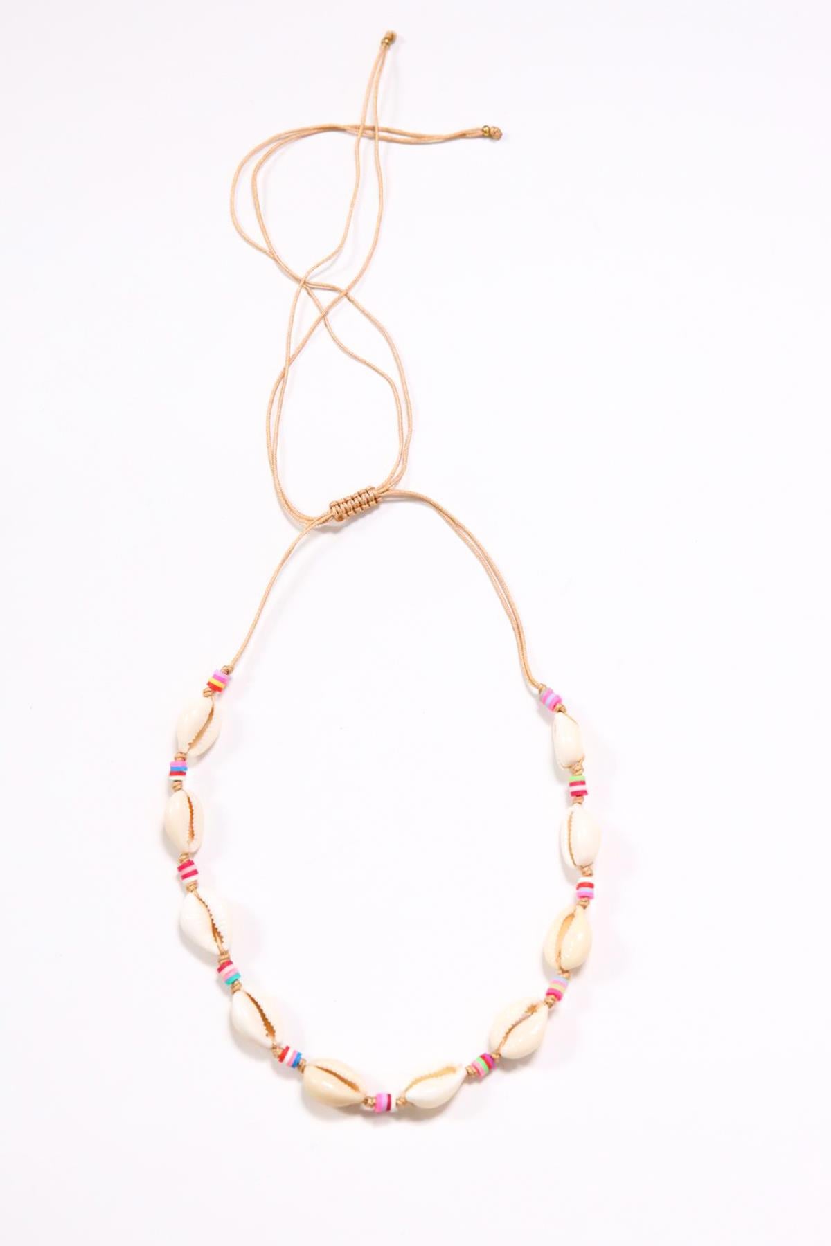 Renkli Detaylı Deniz Kabuğu Kolye - Şaman Butik Renkli Detaylı Deniz Kabuğu Kolye