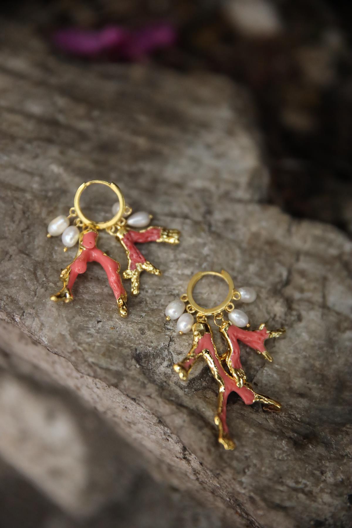 Pearl Detailed Silver Earrings