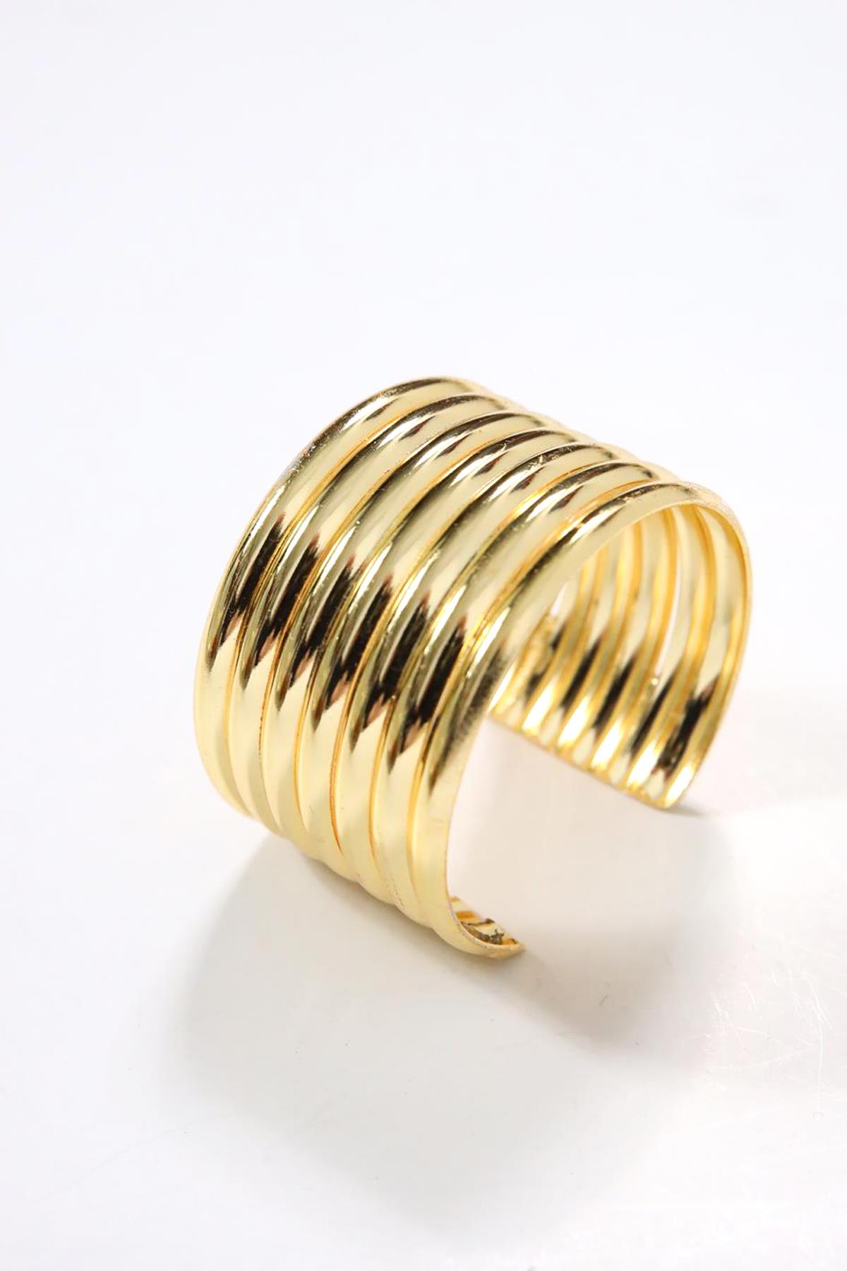 Tek Görünümlü Altın Kaplama Bileklik - Şaman Butik Tek Görünümlü Altın Kaplama Bileklik