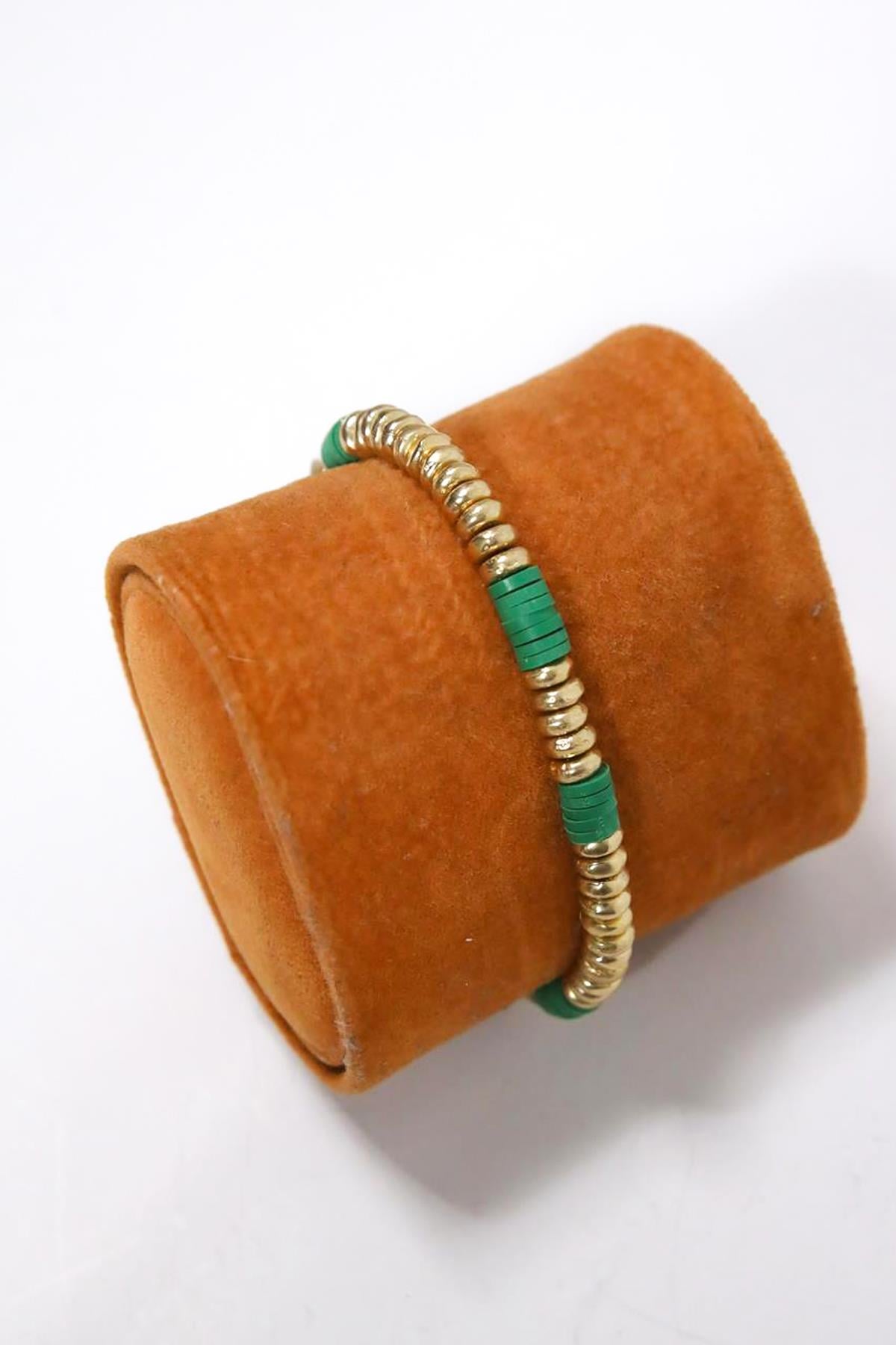 Ayarlanabilir Kırmızı İpli Yeşil Detaylı Bronz Bileklik - Şaman Butik Ayarlanabilir Kırmızı İpli Yeşil Detaylı Bronz Bileklik