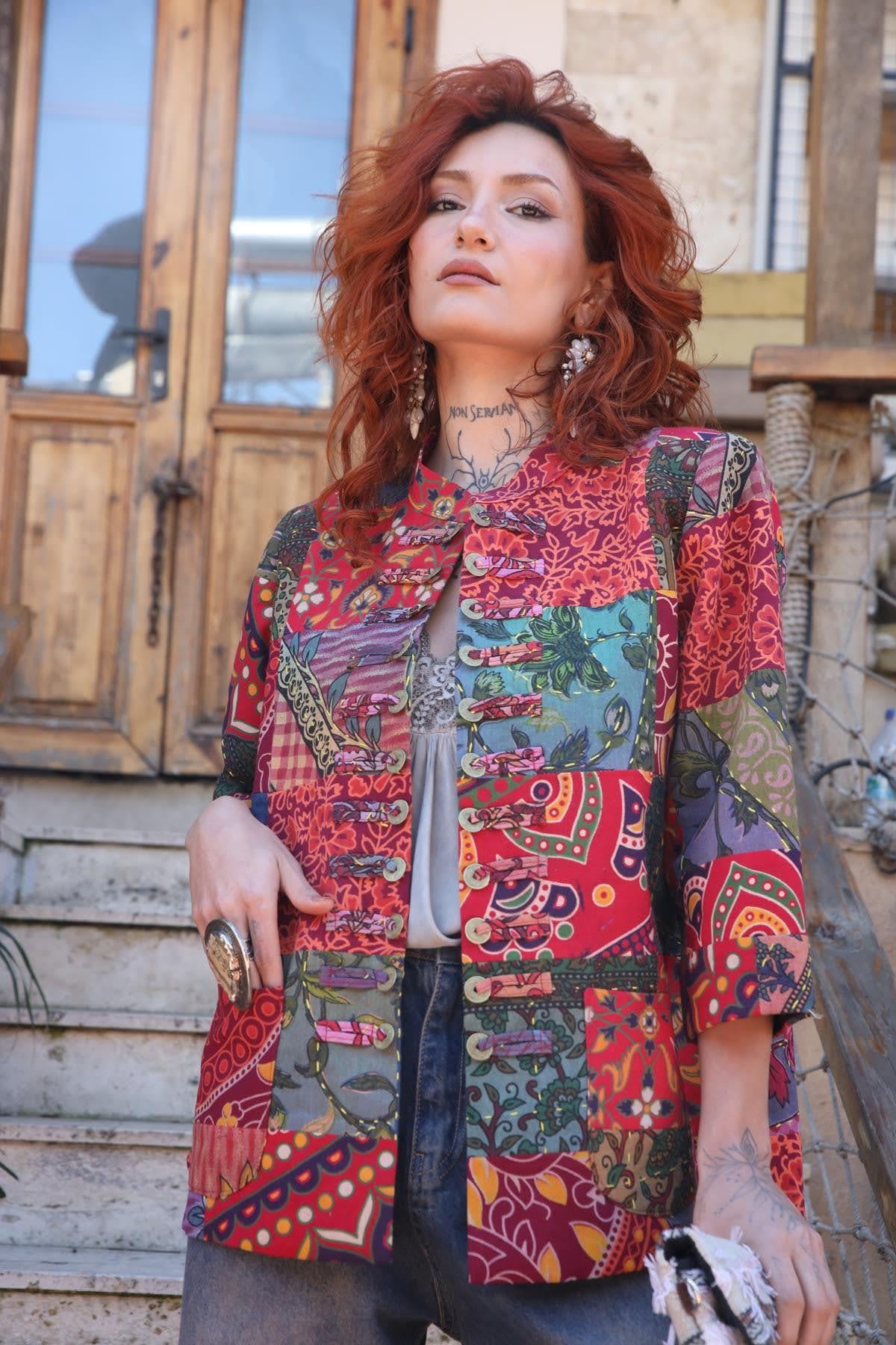 Colorful Patterned Authentic Jacket