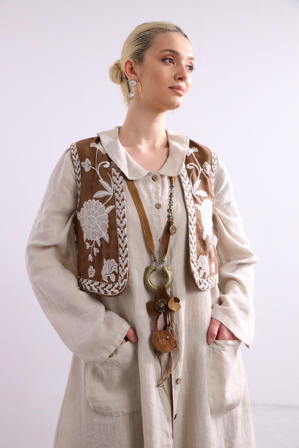 Deri Tasarım Bohem Kolye - Şaman Butik Deri Tasarım Bohem Kolye