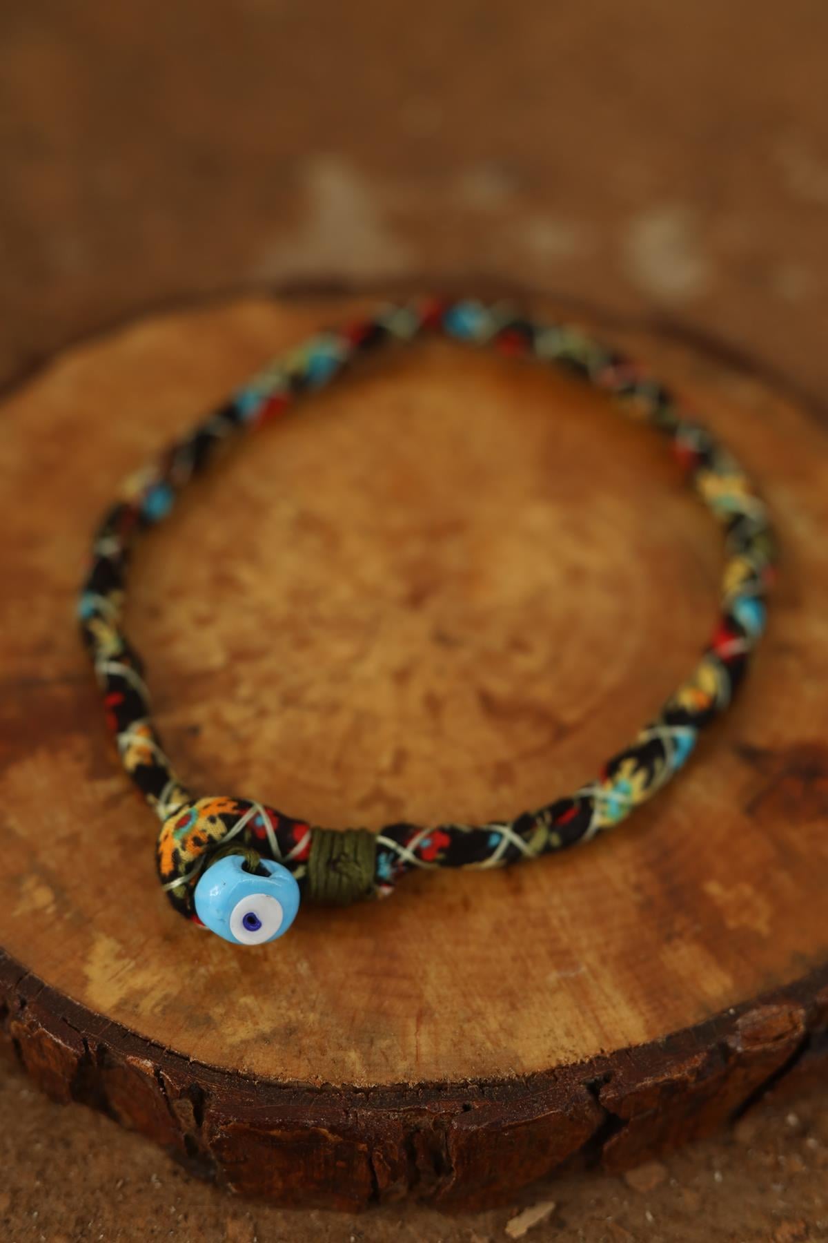 Renkli Nazar Boncuğu Detaylı Tasarım Kolye