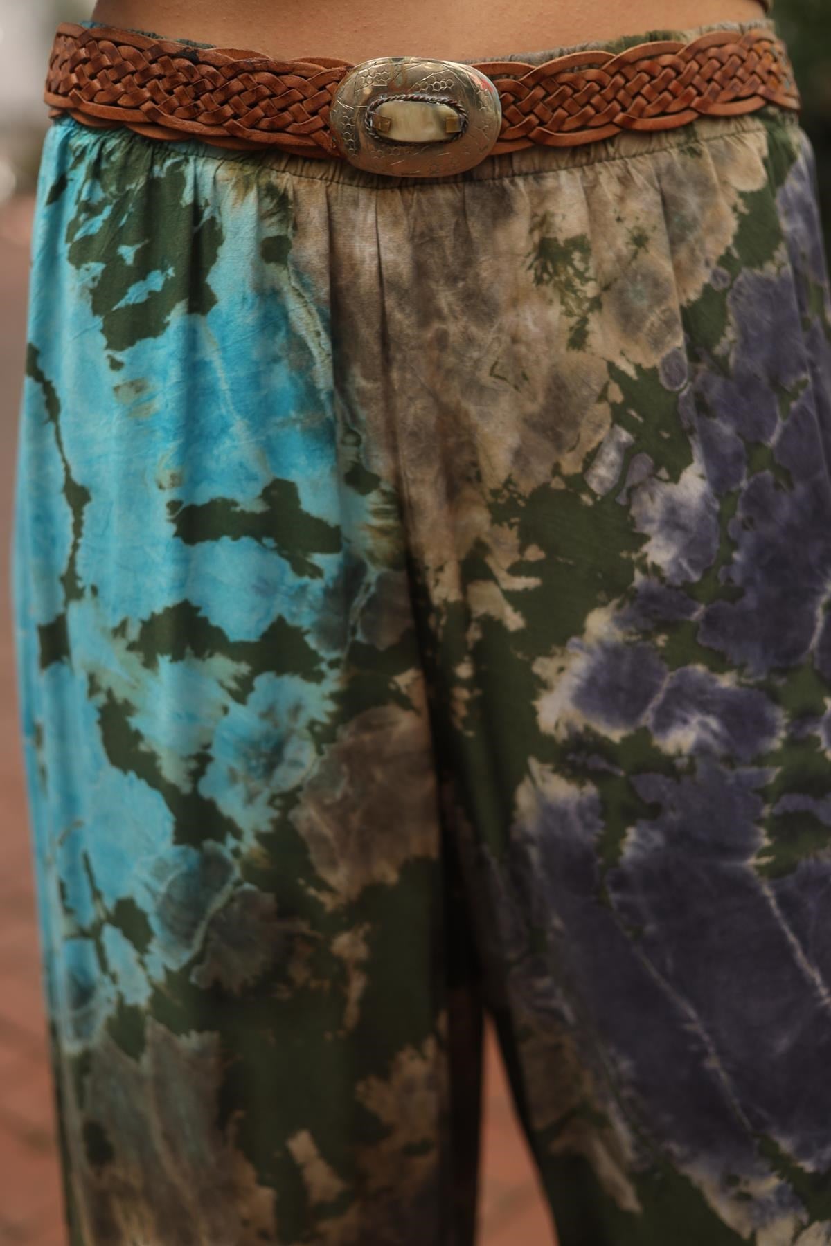 Camel Rengi Tokası Taş Detaylı Deri Dokuma Kemer