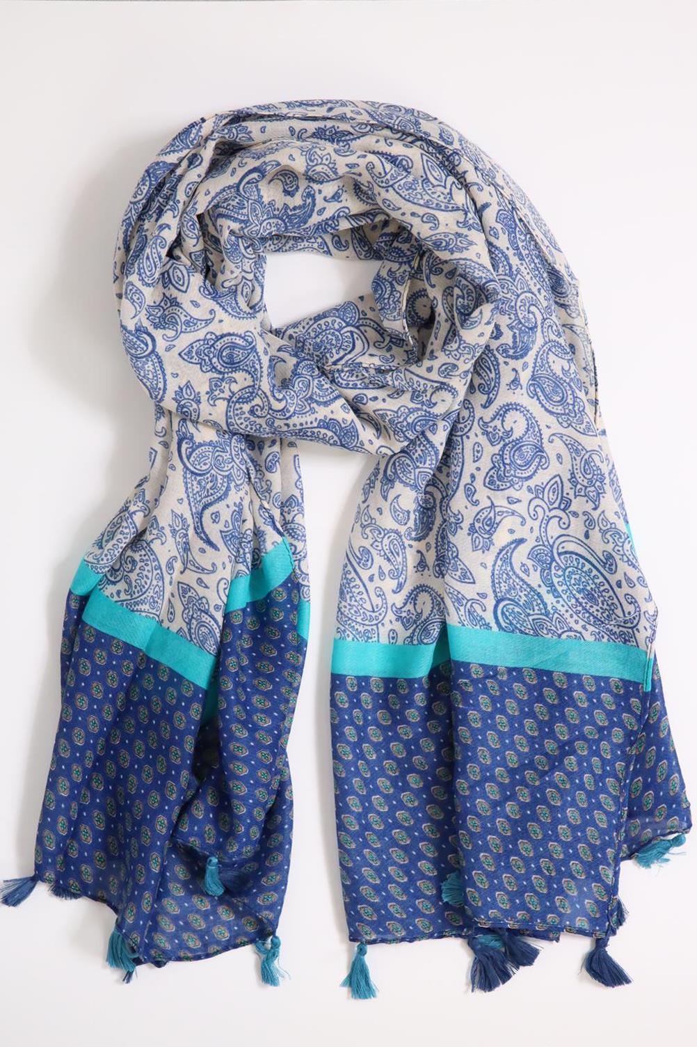 Lacivert Otantik Püsküllü Şal - Şaman Butik Lacivert Otantik Püsküllü Şal