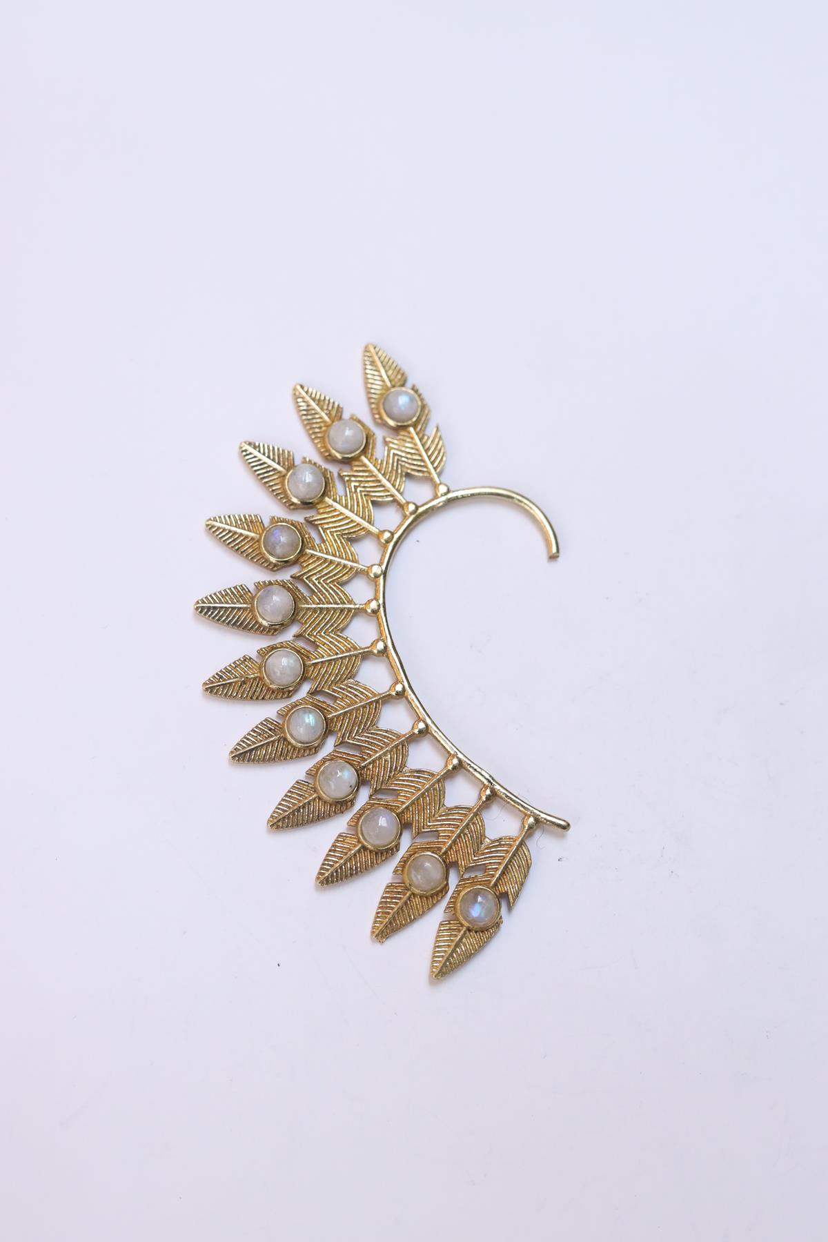Bronz Büyük Desenli Ear Cuff