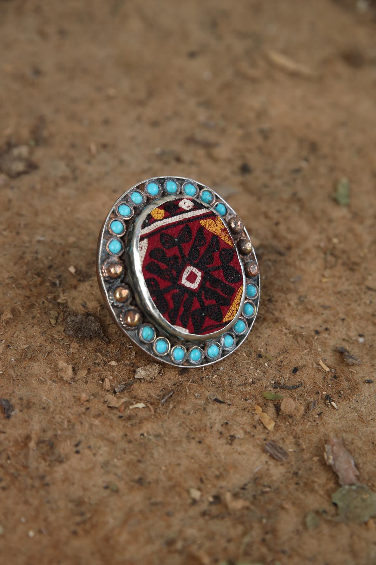 Düşük Ayar Gümüş El Yapımı Ayarlanabilir Tasarım Yüzük