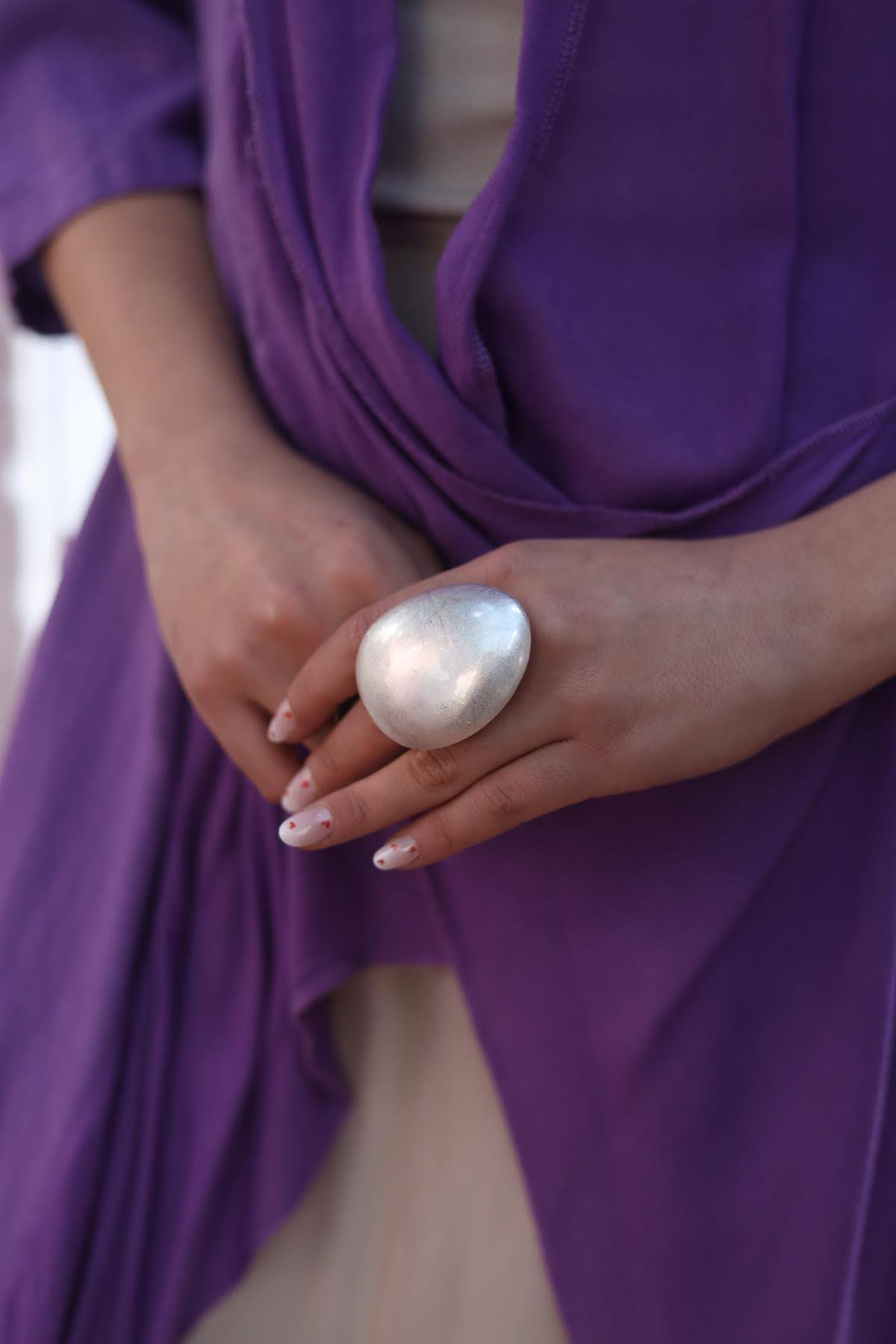 Pirinç Üstü Gümüş Kaplama Elastik Yüzük