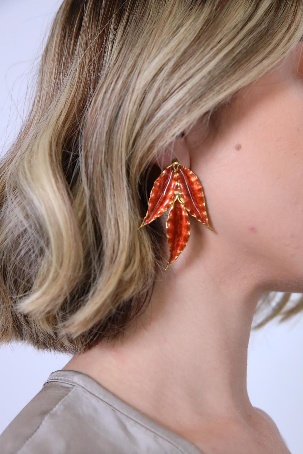 Yaprak Küpe - Şaman Butik Yaprak Küpe